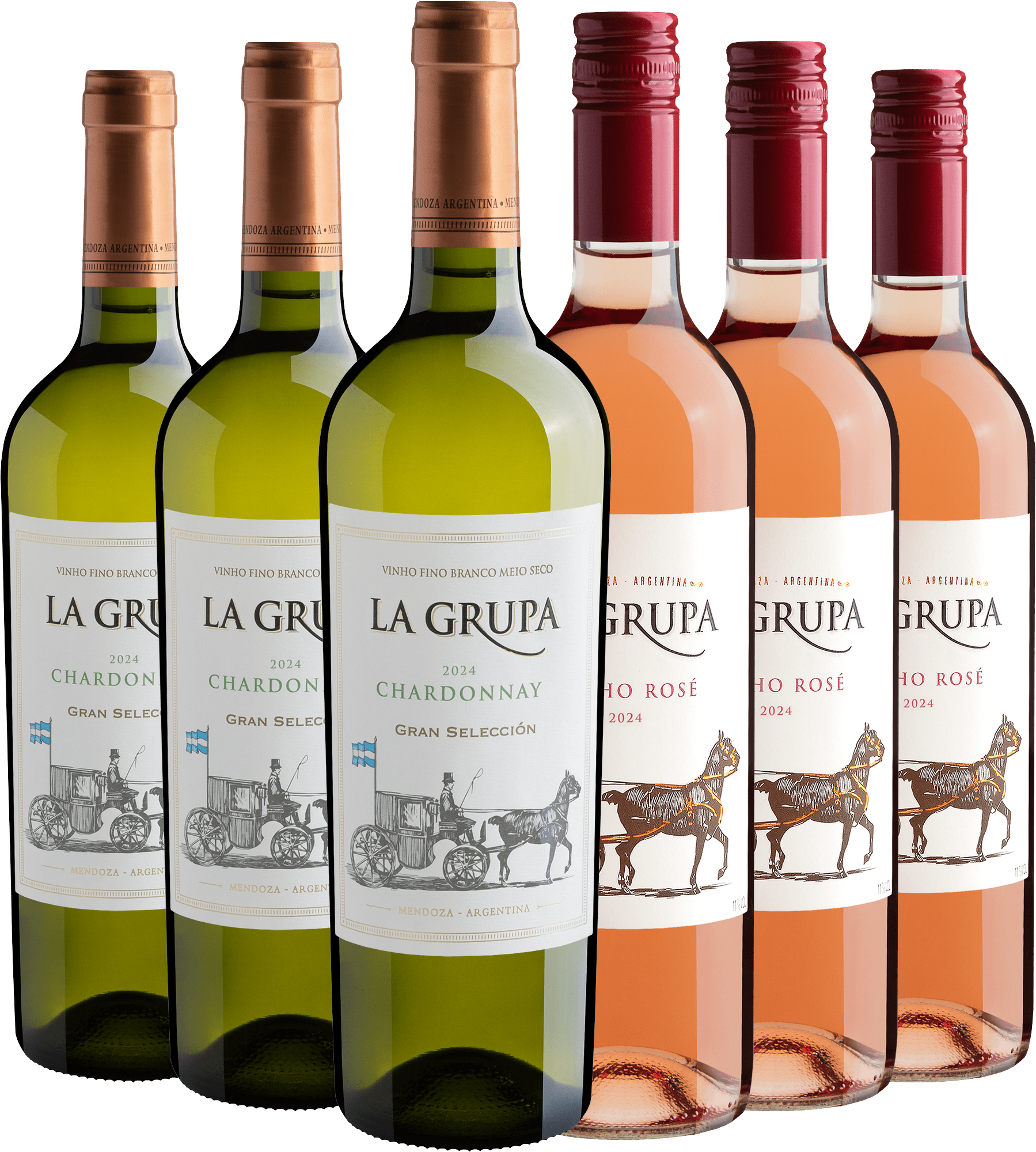 Kit La Grupa | 3 Branco + 3 Rosé + Frete Grátis