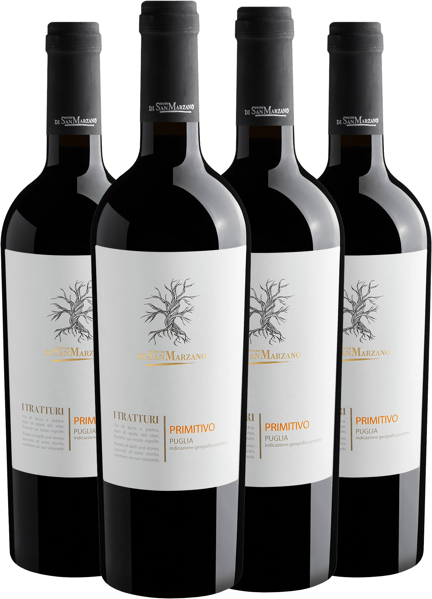 Kit 4 San Marzano I Tratturi Primitivo Puglia IGP por R$59,90 cada garrafa
