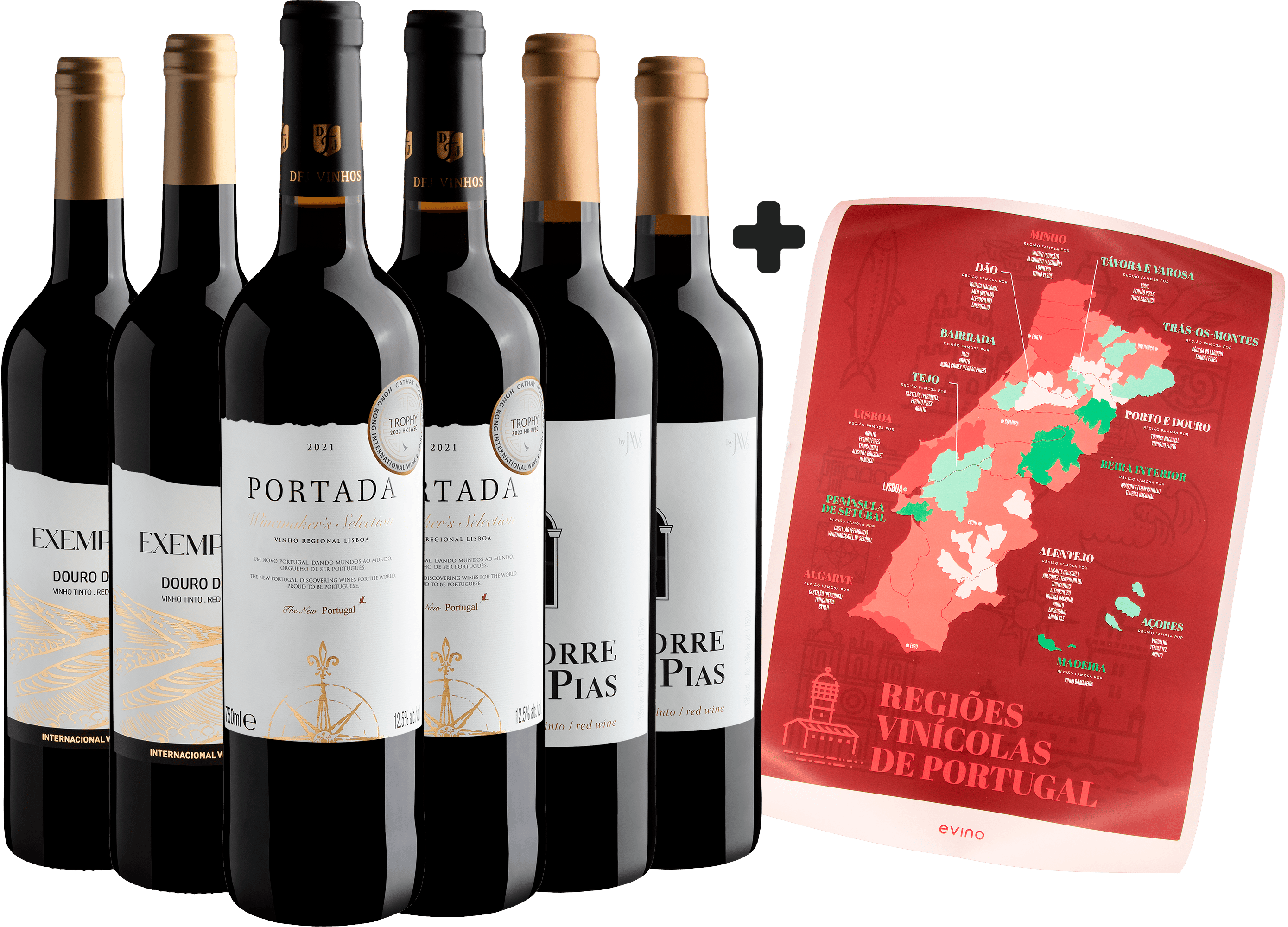 Kit Best Sellers Portugueses + Pôster Regiões Vinícolas de Portugal