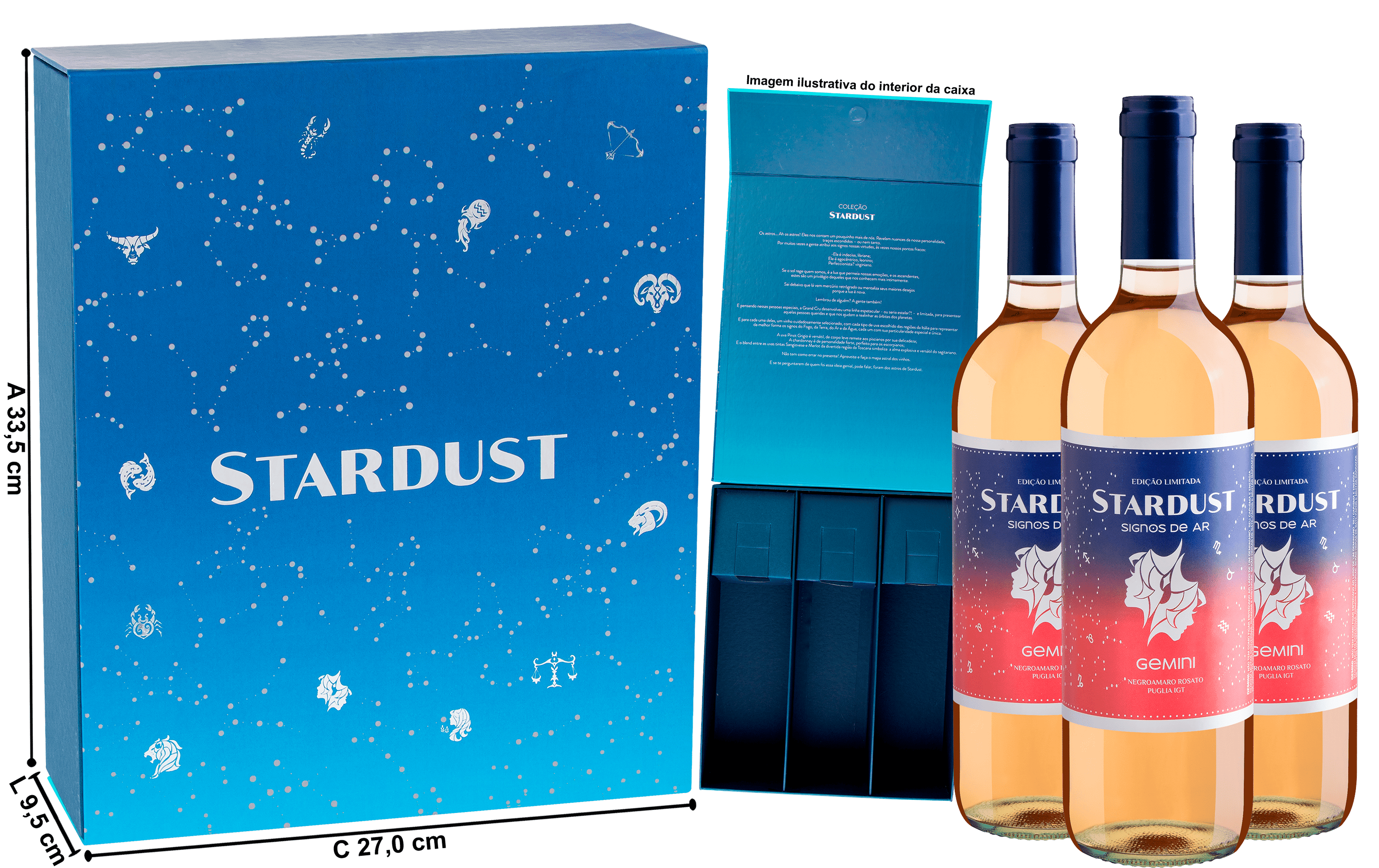 Kit 3 Stardust Gêmeos + Caixa Exclusiva