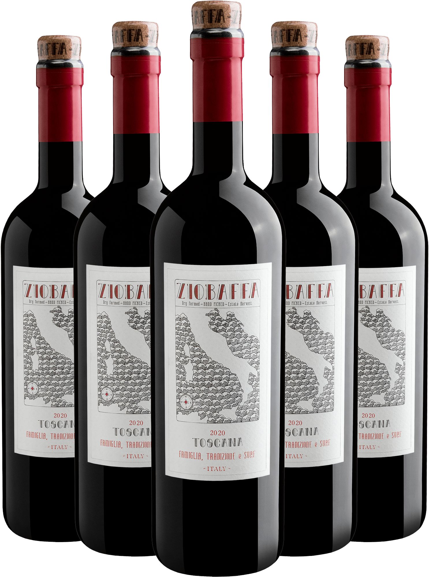 Kit 5 ZioBaffa Toscana IGT por R$59,90 cada garrafa + Frete Grátis*