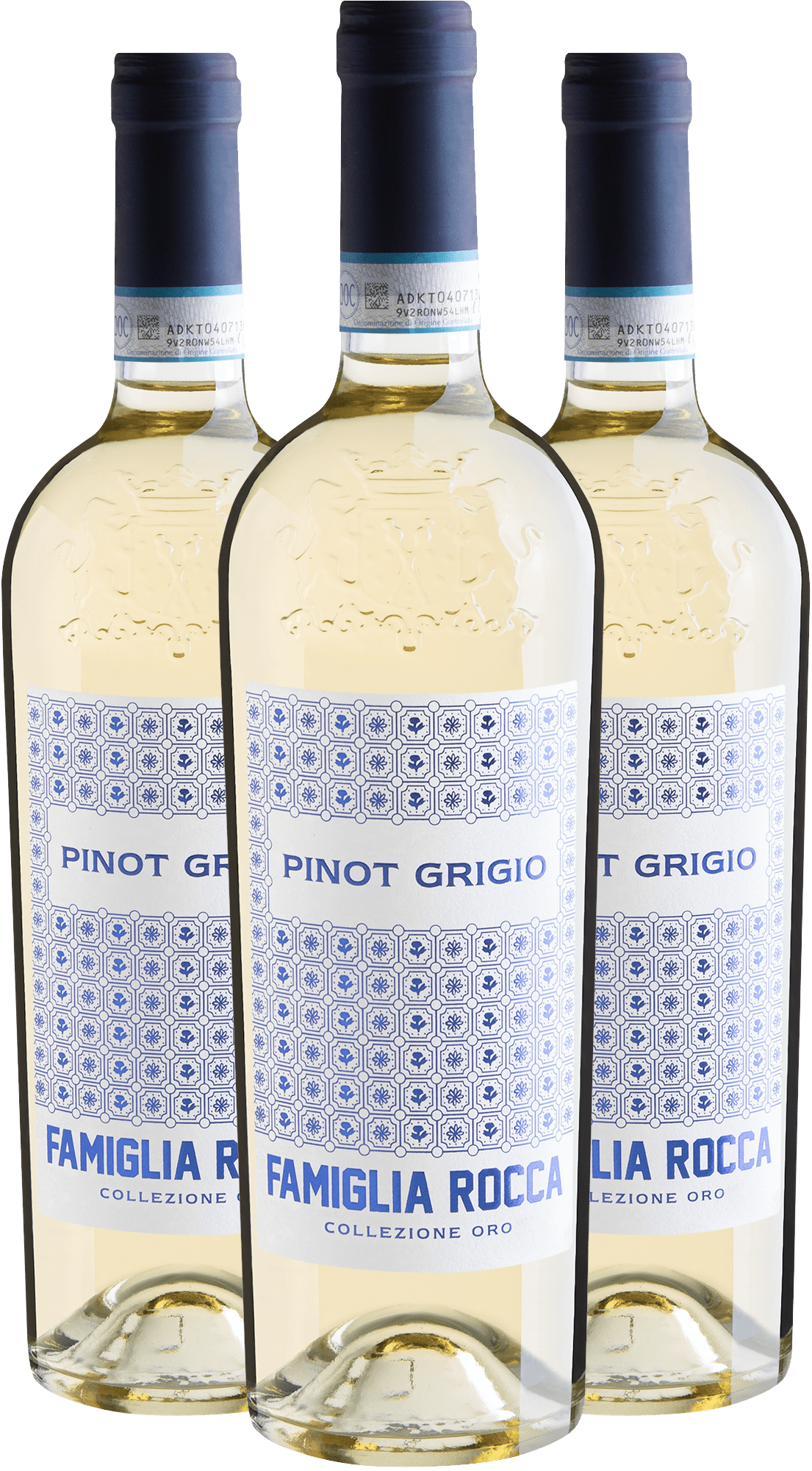 Kit 3 Famiglia Rocca Collezione Oro Pinot Grigio delle Venezie DOC por R$59,90 cada garrafa