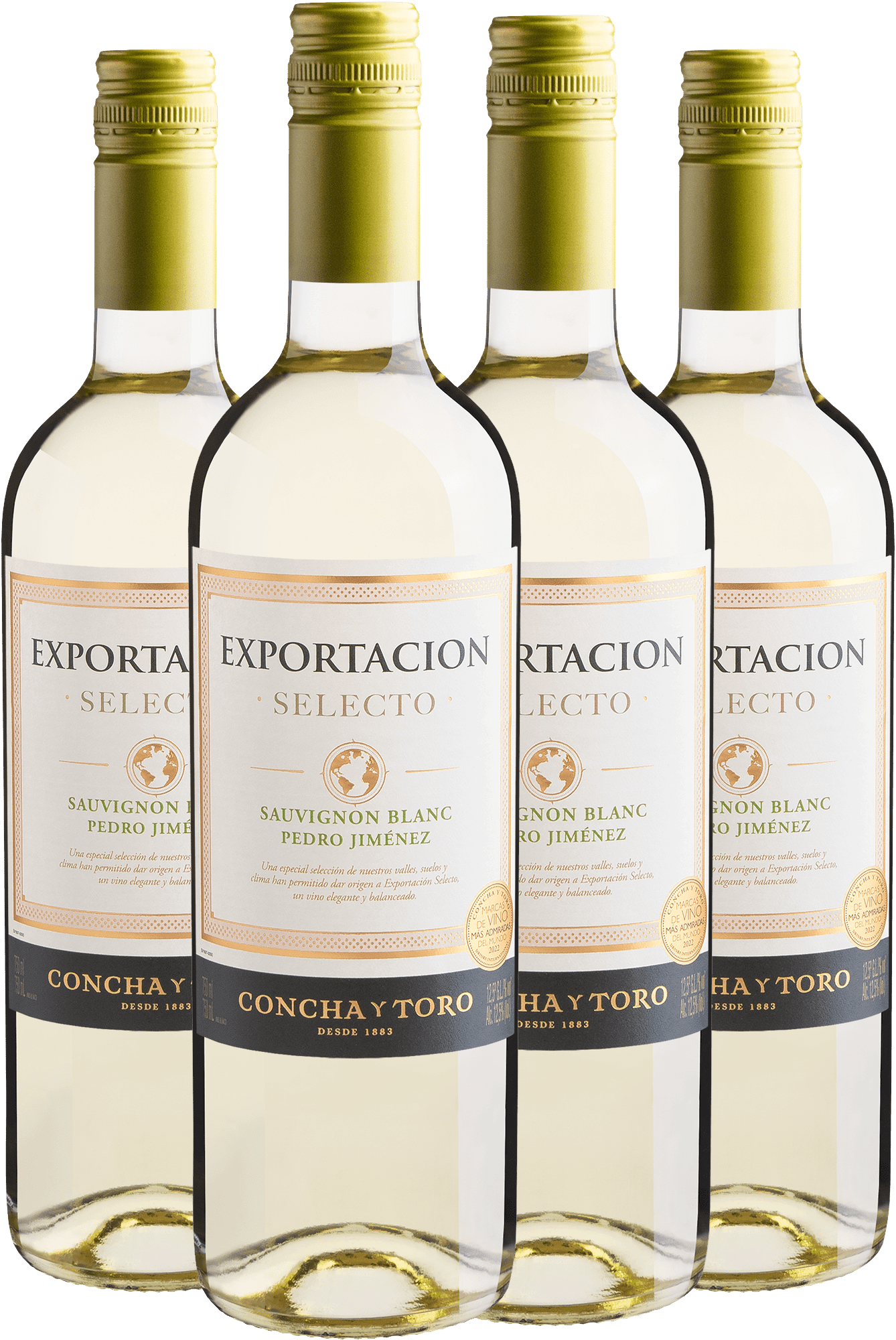Kit 4 Concha y Toro Exportacion Selecto Sauvignon Blanc-Pedro Jiménez por R$34,90 cada garrafa