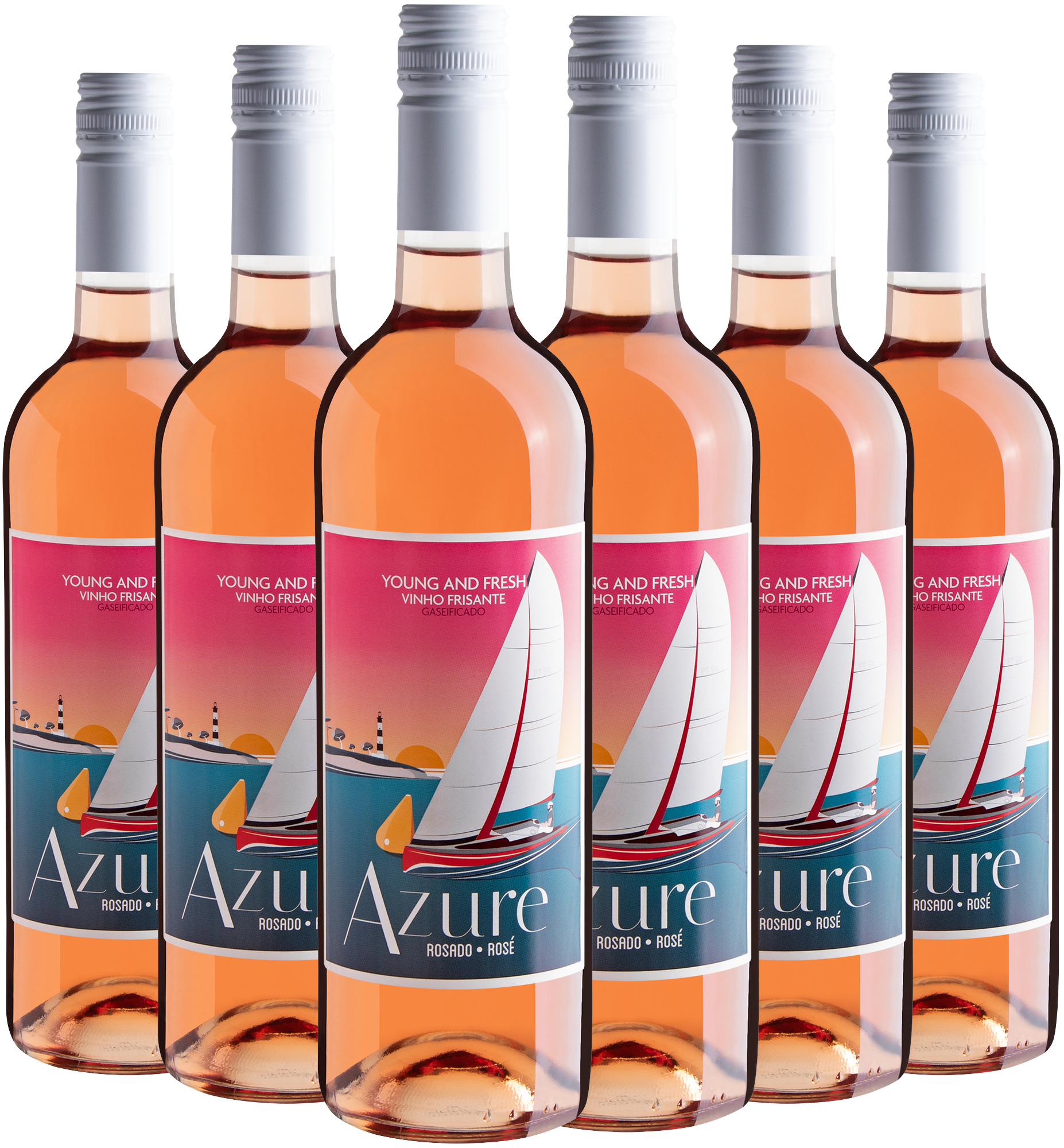 Kit 6 Azure Frisante Rosé por R$29,90 cada garrafa