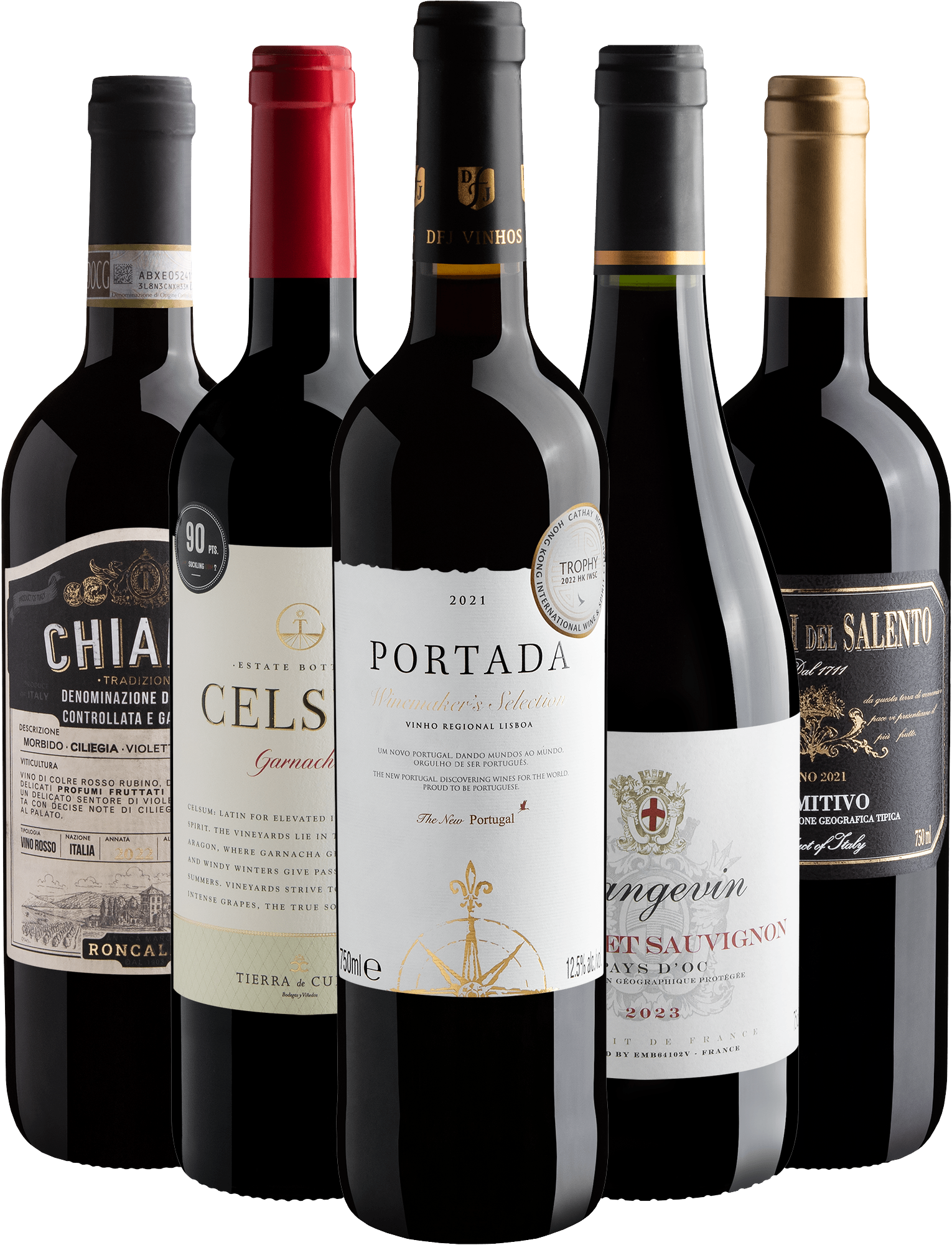 Kit Best Sellers Premiados | 5 garrafas por R$49,90 cada + Frete Grátis*