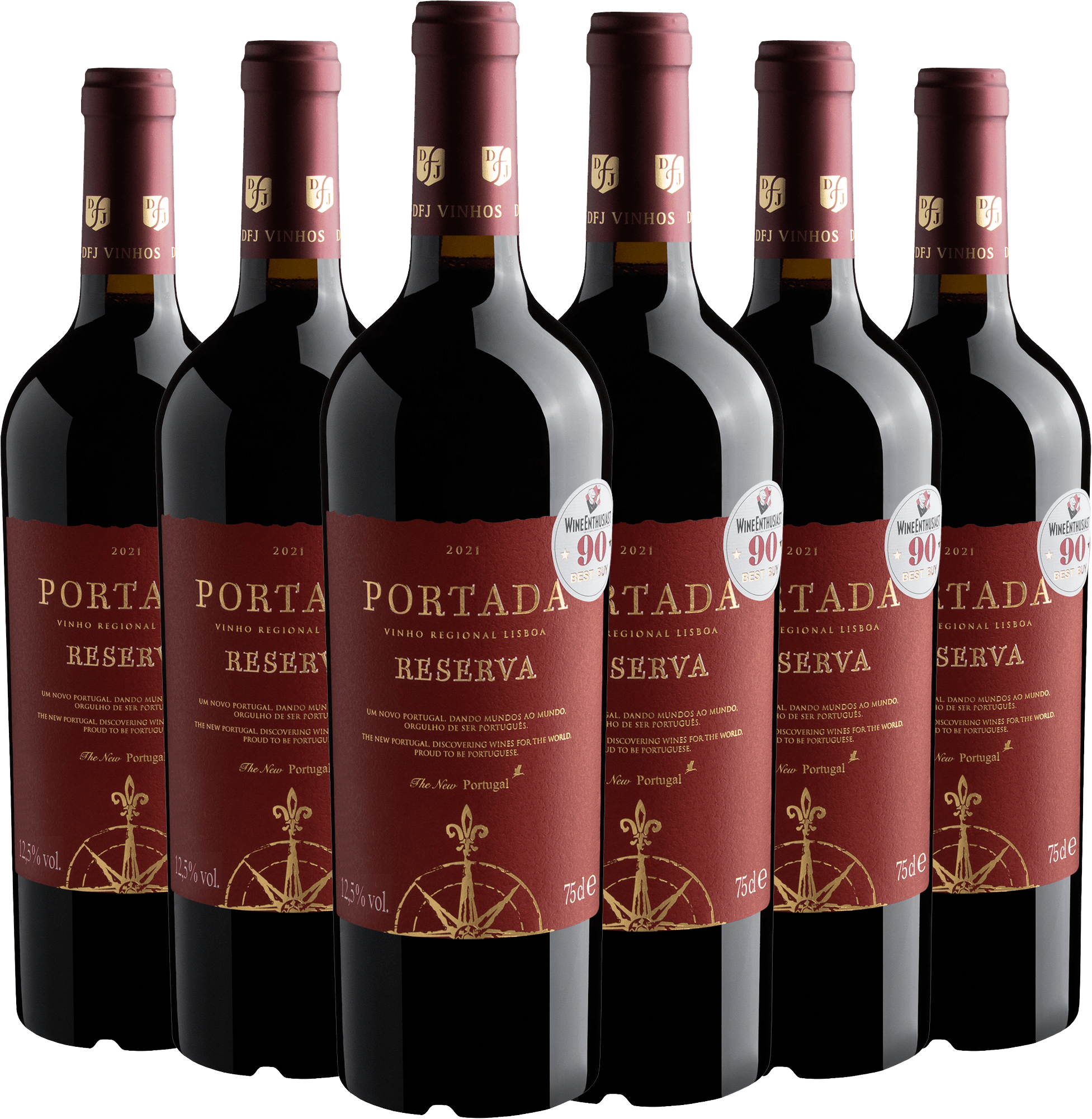 Kit 6 Portada Reserva Vinho Regional Lisboa