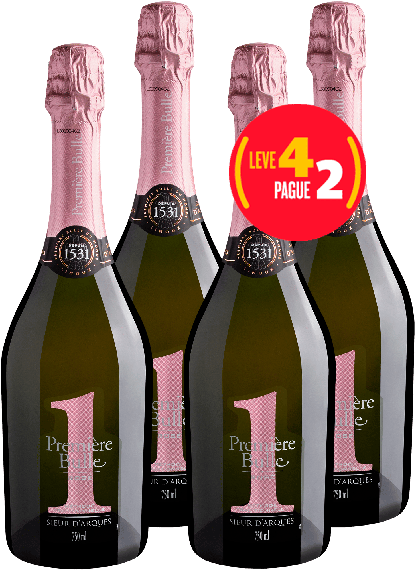 Kit Leve 4 Pague 2 Première Bulle Rosé Crémant de Limoux AOC Brut