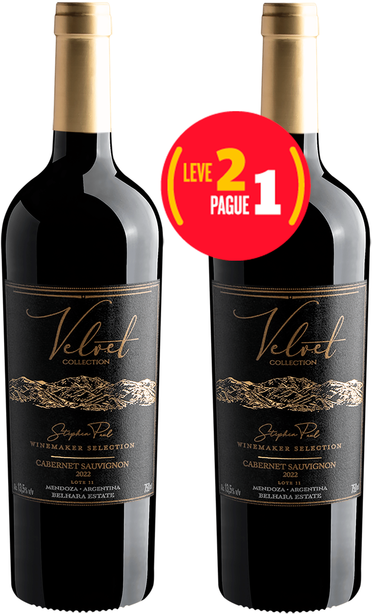 Kit Leve 2 Pague 1 Velvet Collection Stephen Paul Winemaker Selection Cabernet Sauvignon Lote 11