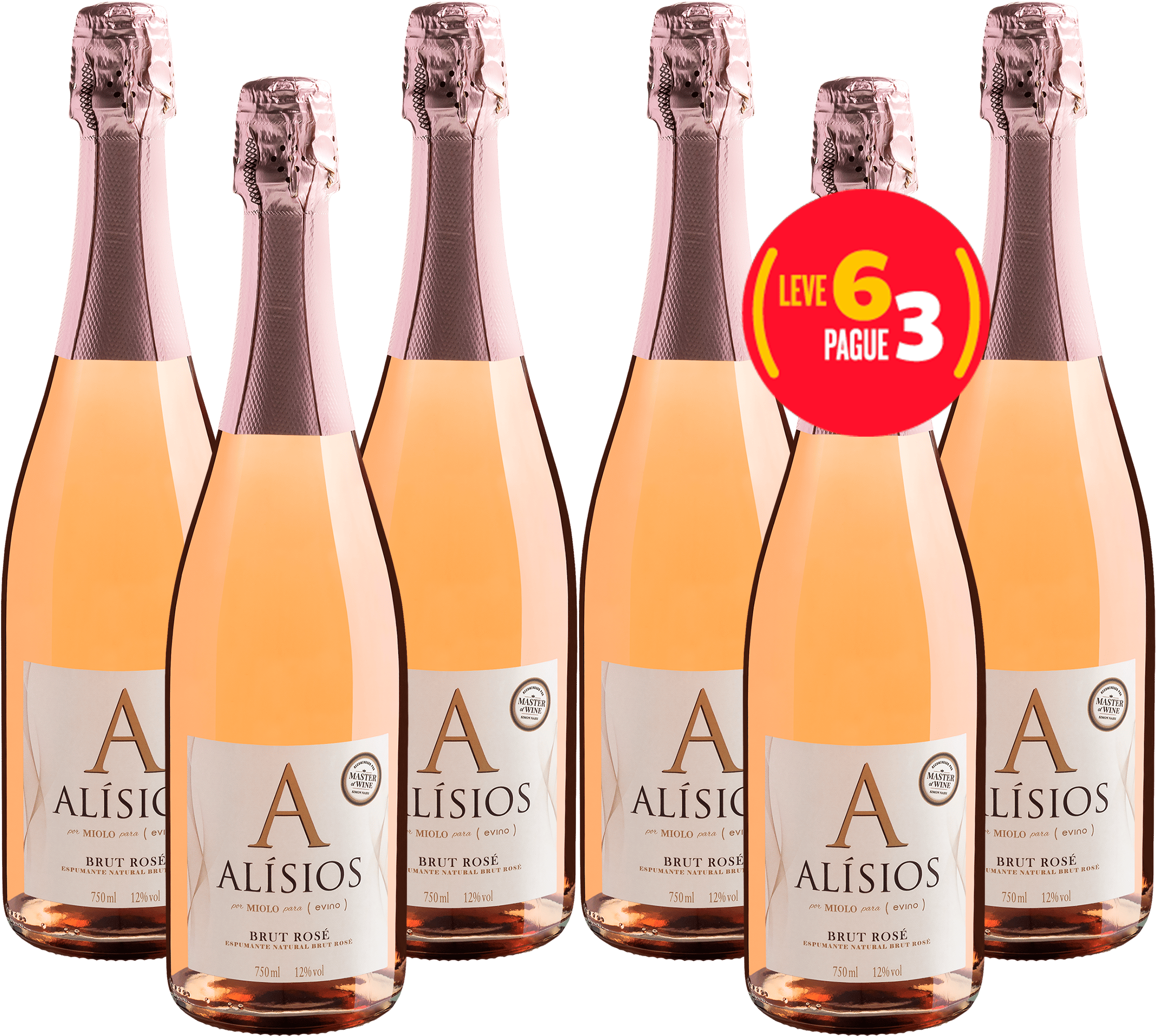 Kit Leve 6 Pague 3 Alísios by Miolo Rosé Brut