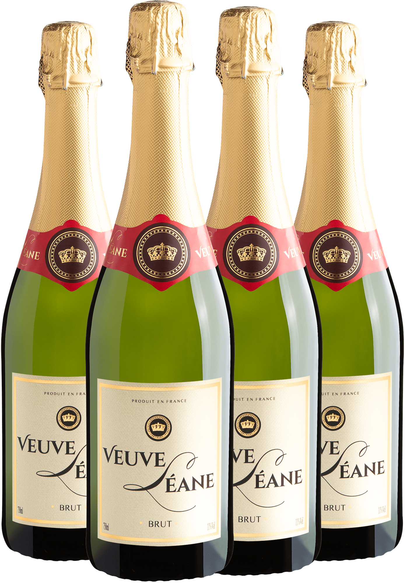 Kit 4 Veuve Léane Sparkling Brut