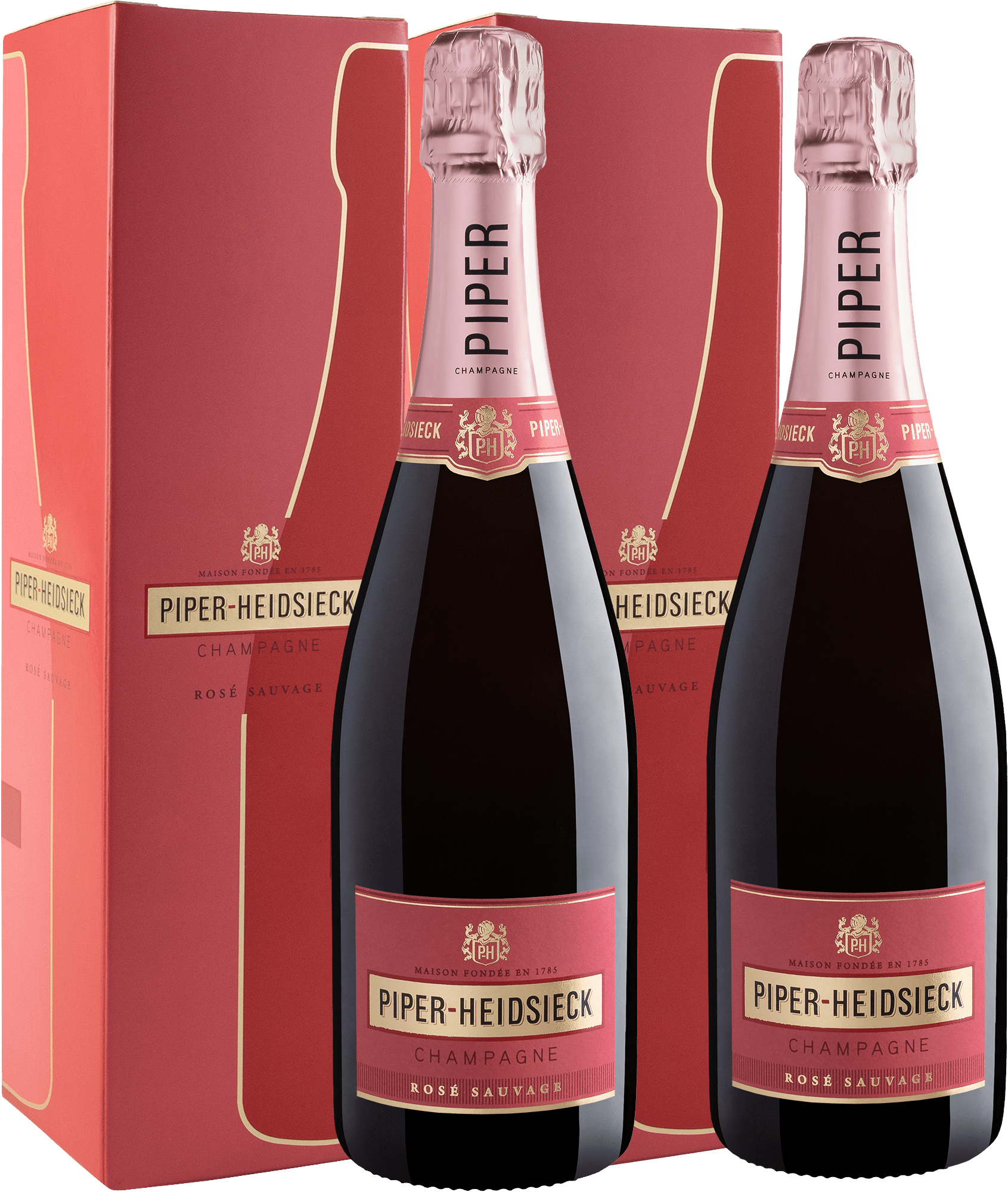 Kit 2 Champagne Piper-Heidsieck Rosé Sauvage Brut por R$399,90 cada garrafa
