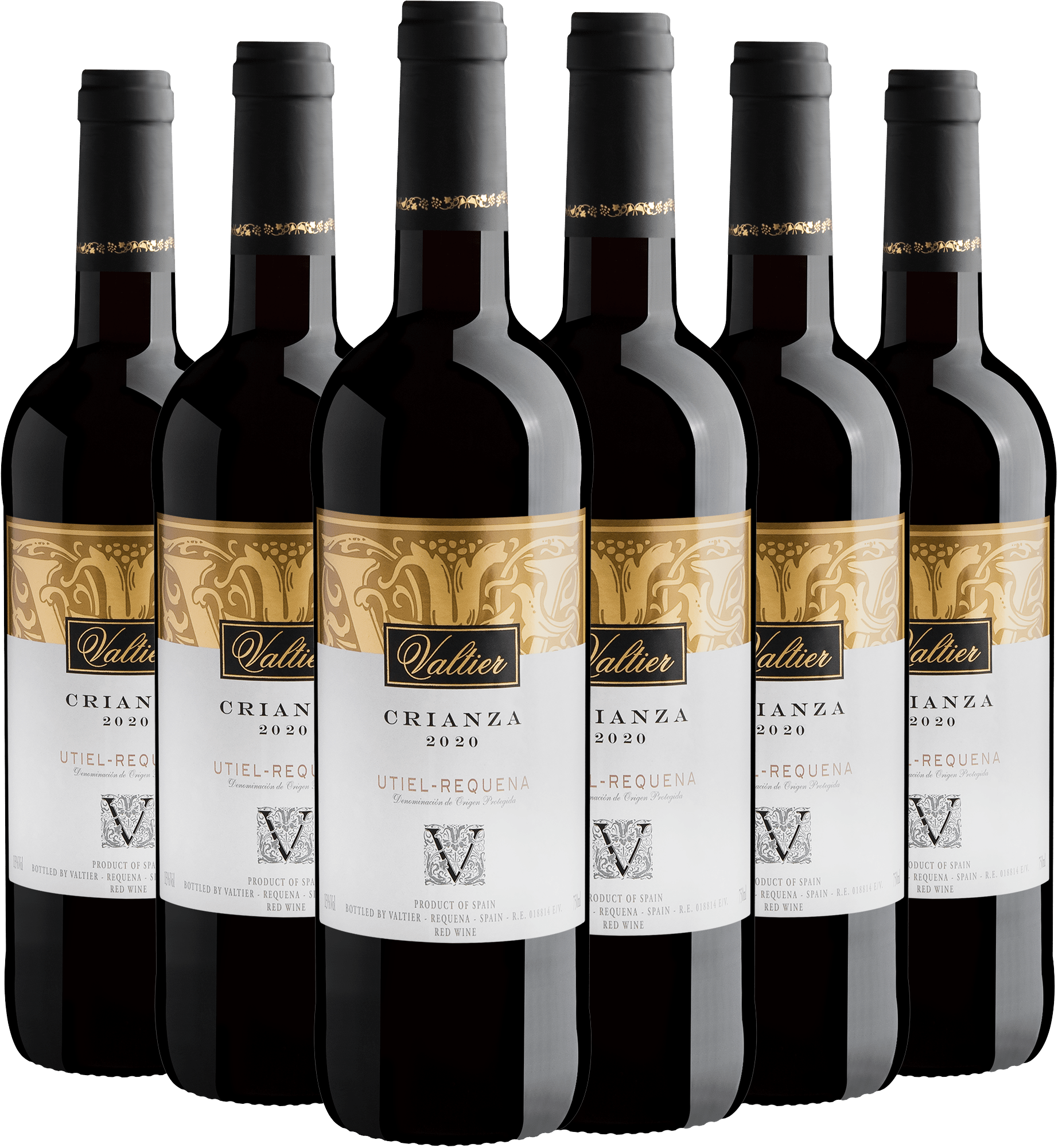 Kit 6 Valtier Crianza Utiel-Requena DOP por R$69,90 cada garrafa
