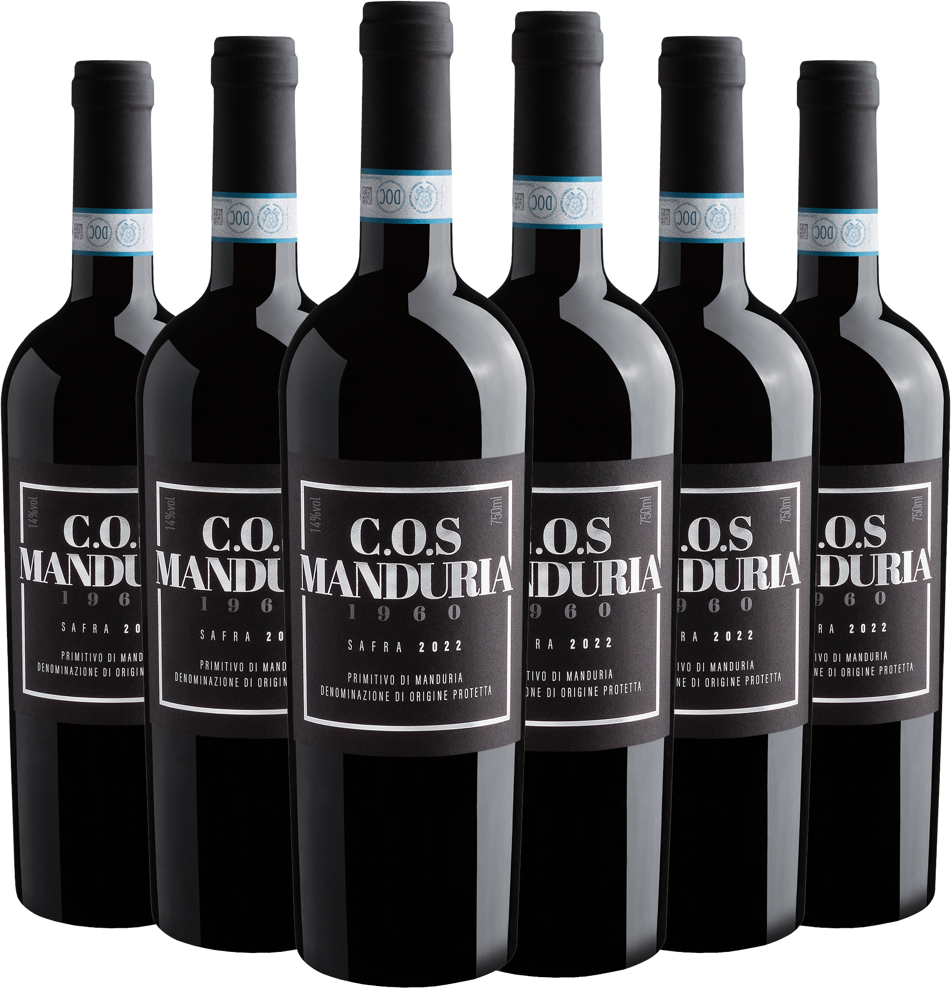 Kit 6 C.O.S 1960 Primitivo di Manduria DOP