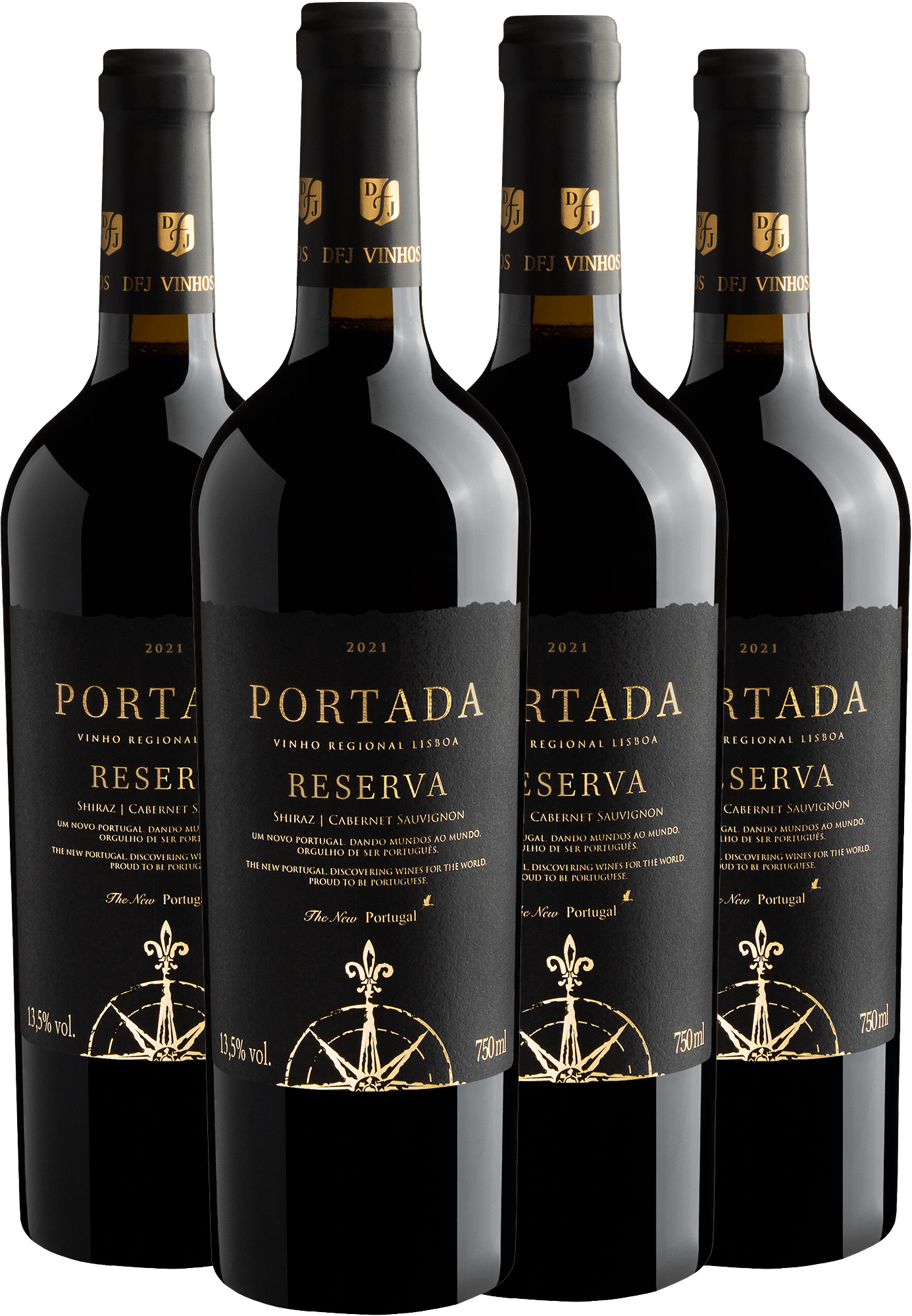 Kit 4 Portada Reserva Black Shiraz | Cabernet Sauvignon por R$69,90 cada garrafa