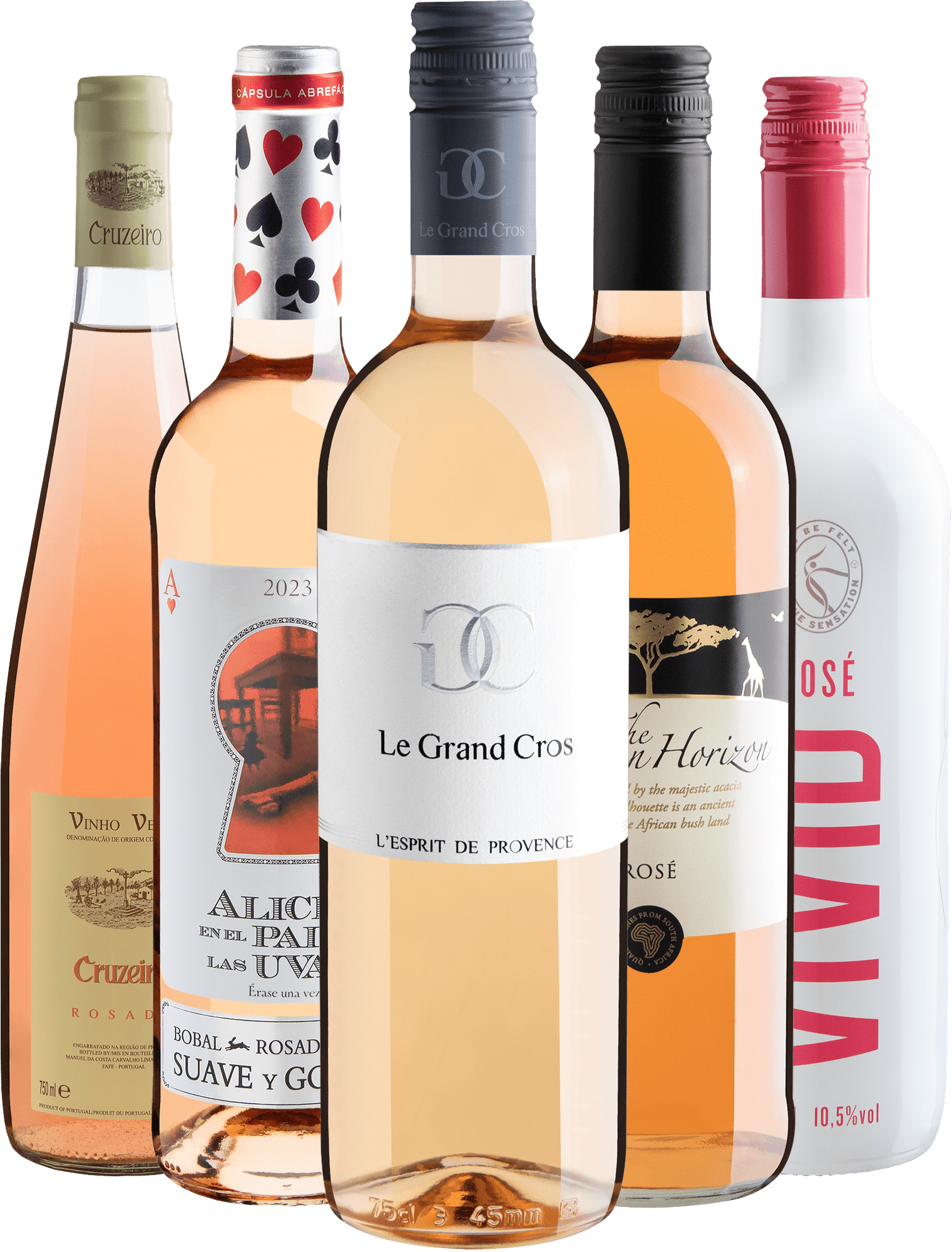 Kit 5 Rosés com Provence Côtes Premiado por R$49,90 cada garrafa