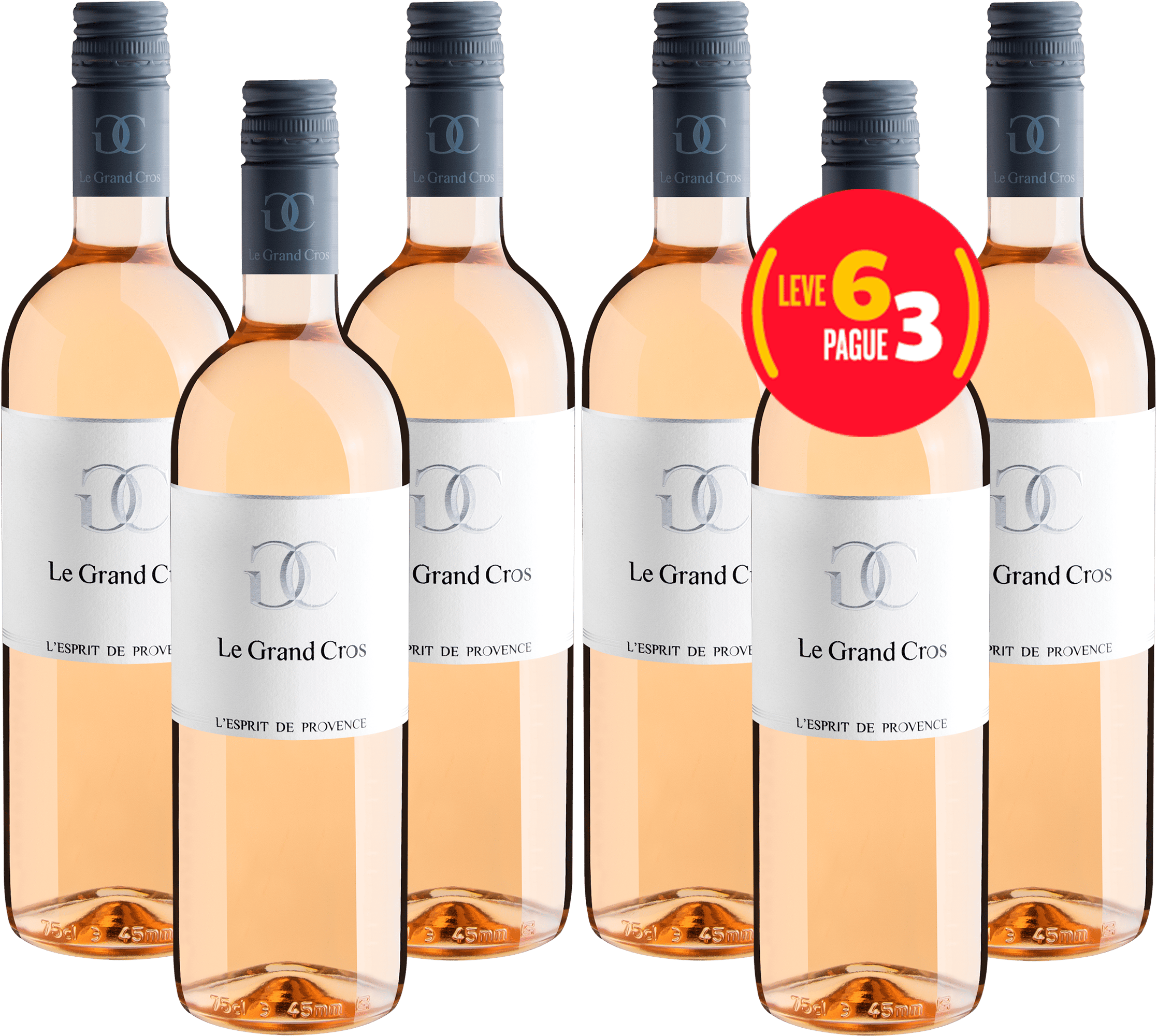 Kit Leve 6 Pague 3 Le Grand Cros L’Esprit de Provence Côtes de Provence AOP