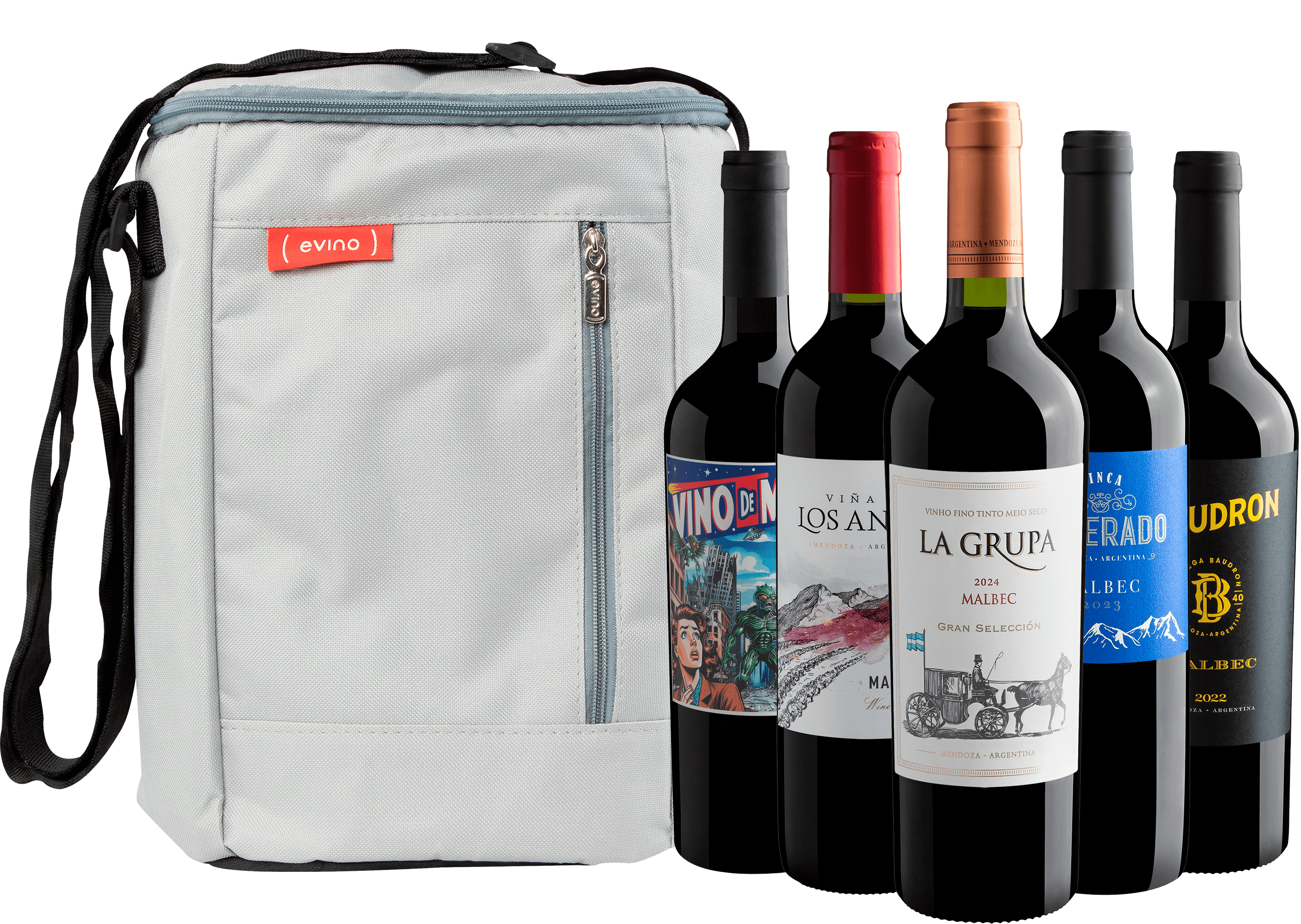Kit 5 Malbecs + Bolsa Térmica por R$199,90