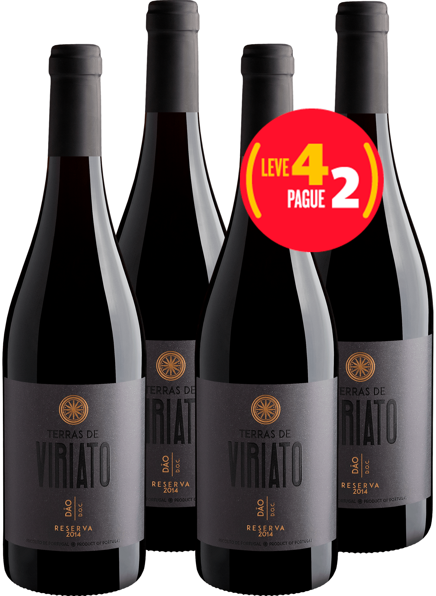 Kit Leve 4 Pague 2 Terras de Viriato Reserva Dão DOC