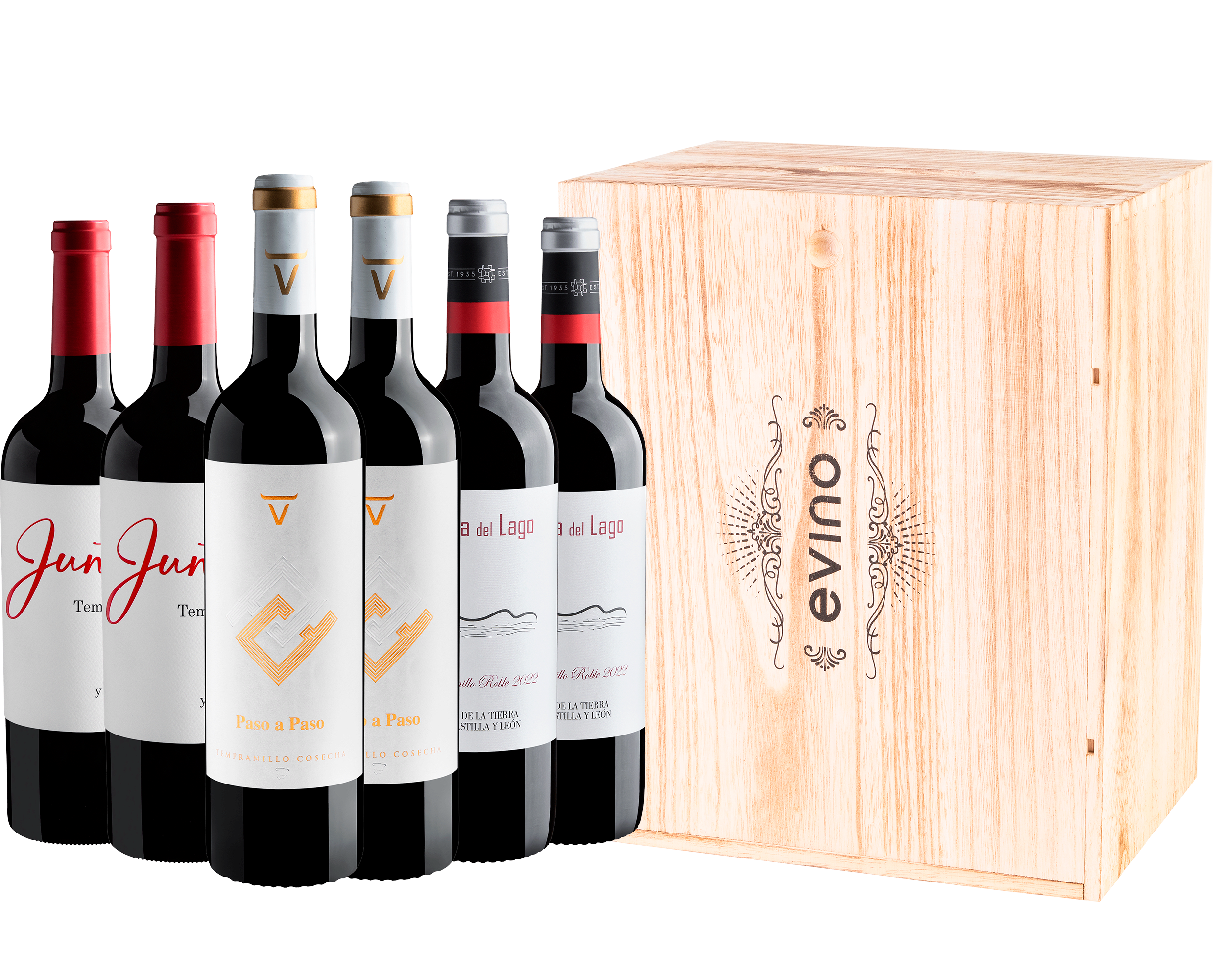 Kit Tempranillos | 6 garrafas + Caixa de Madeira