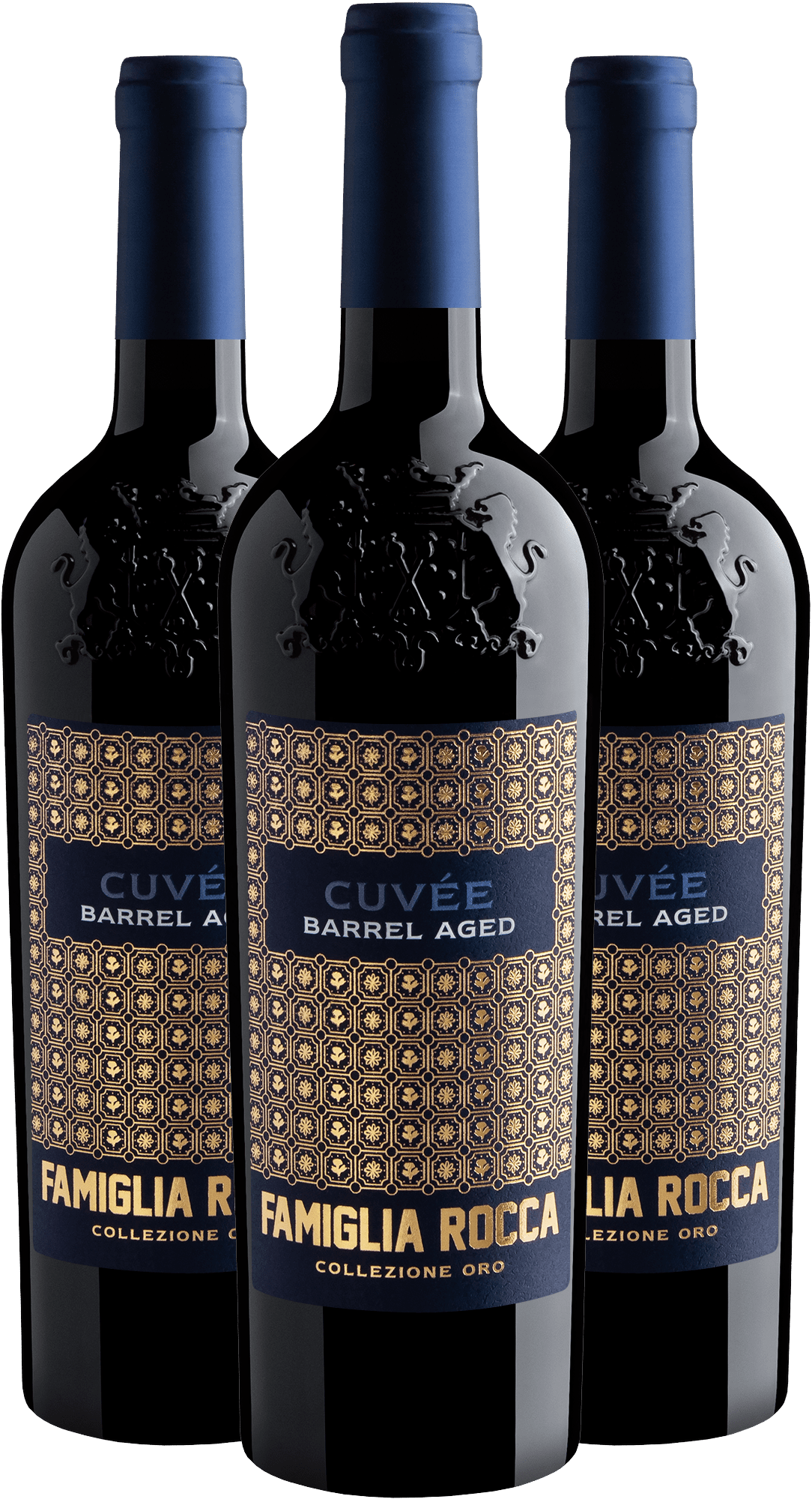 Kit 3 Famiglia Rocca Collezione Oro Cuvée Barrel Aged Rosso Salento IGT