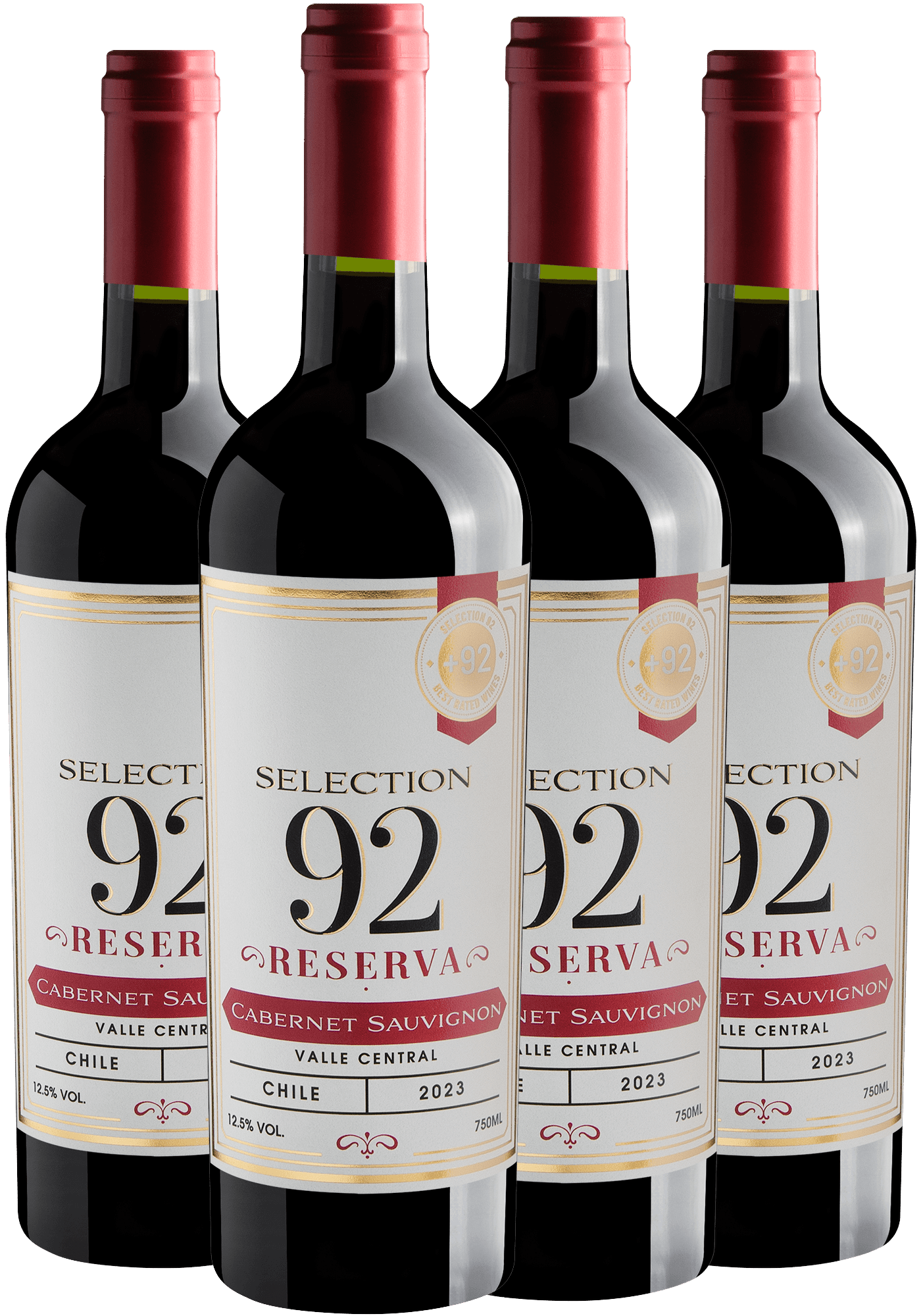 Kit 4 Selection 92 Reserva Cabernet Sauvignon Valle Central por R$28,90 cada garrafa