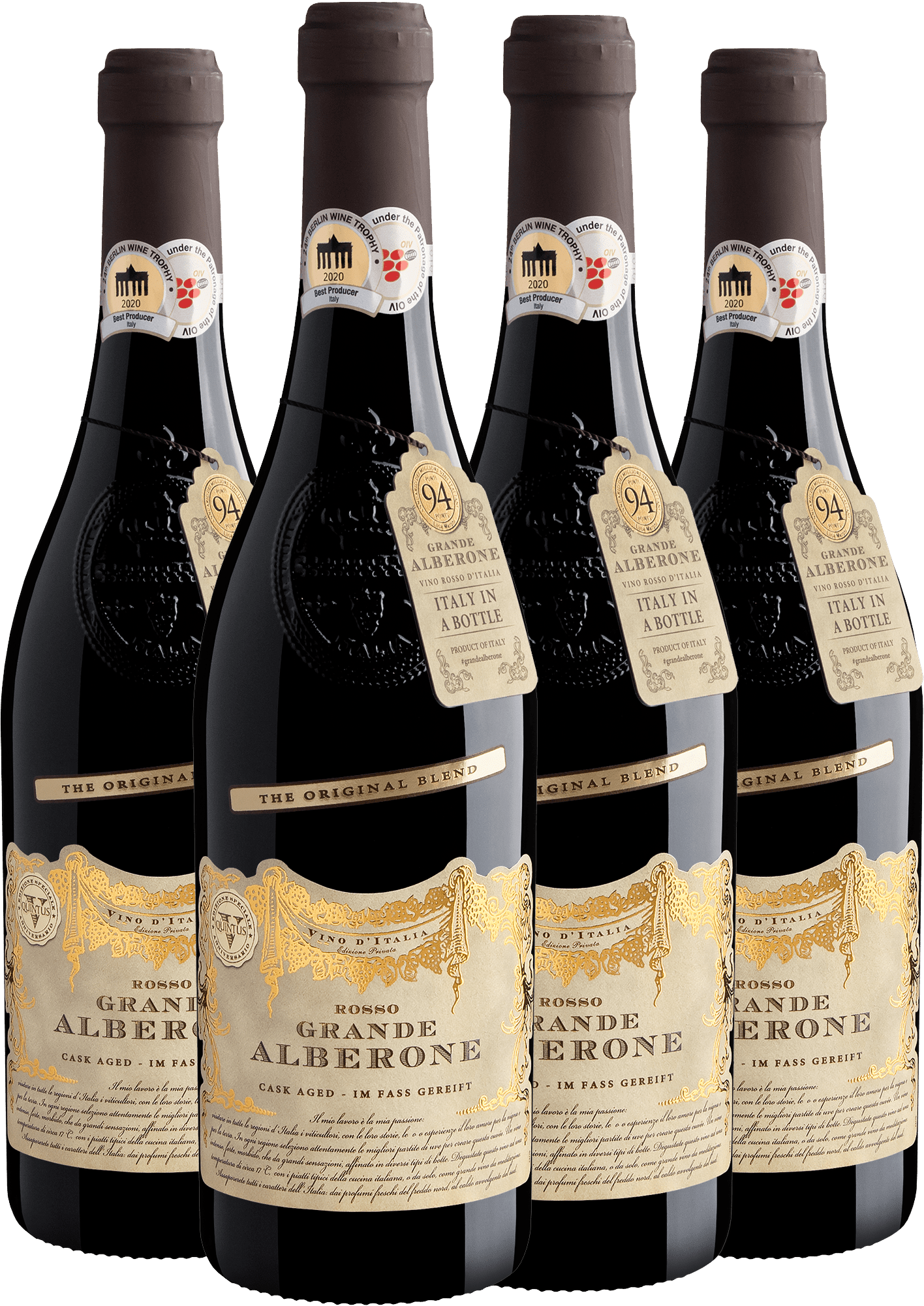 Kit 4 Grande Alberone Vino Rosso d'Italia