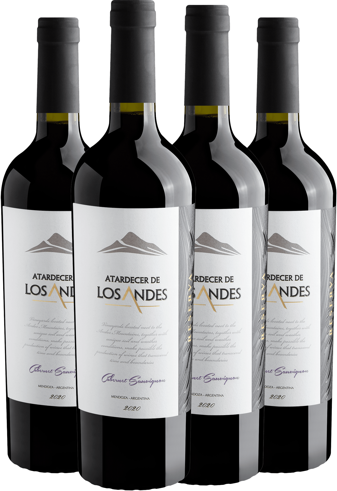 Kit 4 Atardecer de Los Andes Reserva Cabernet Sauvignon