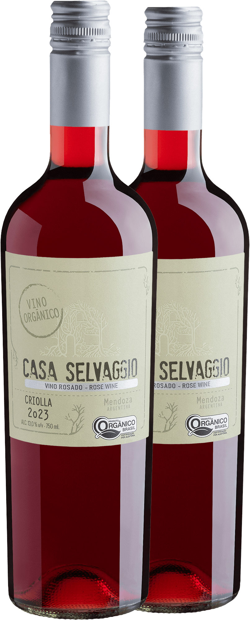Kit 2 Casa Selvaggio Criolla Vino Orgânico por R$84,90 cada garrafa