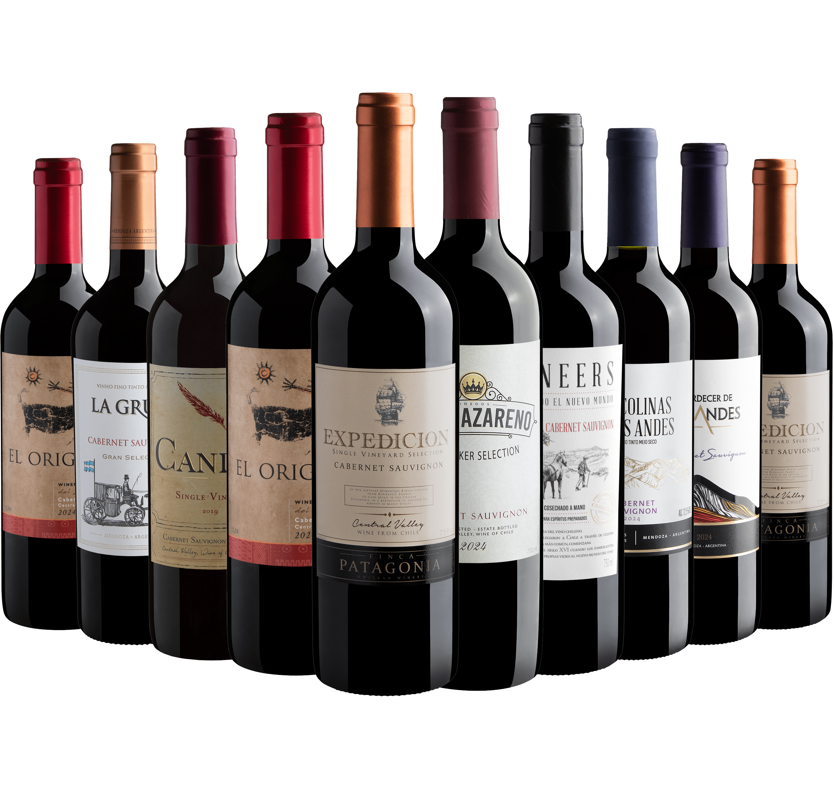 Kit 10 Cabernets Sauvignons por R$26,90 cada*