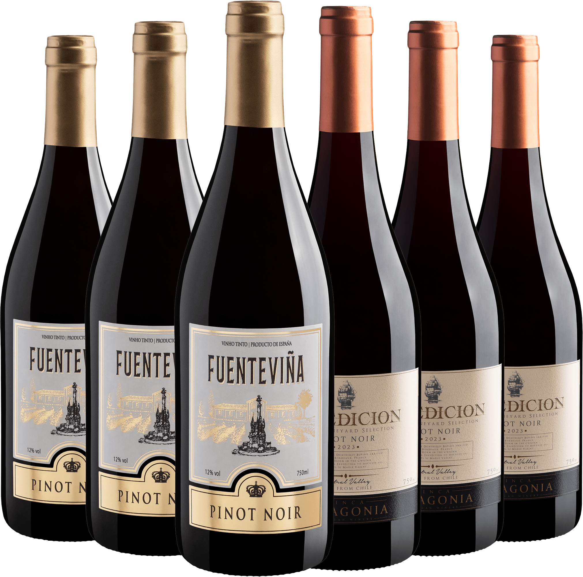 Kit 6 Pinots Noirs por R$29,90 cada garrafa*