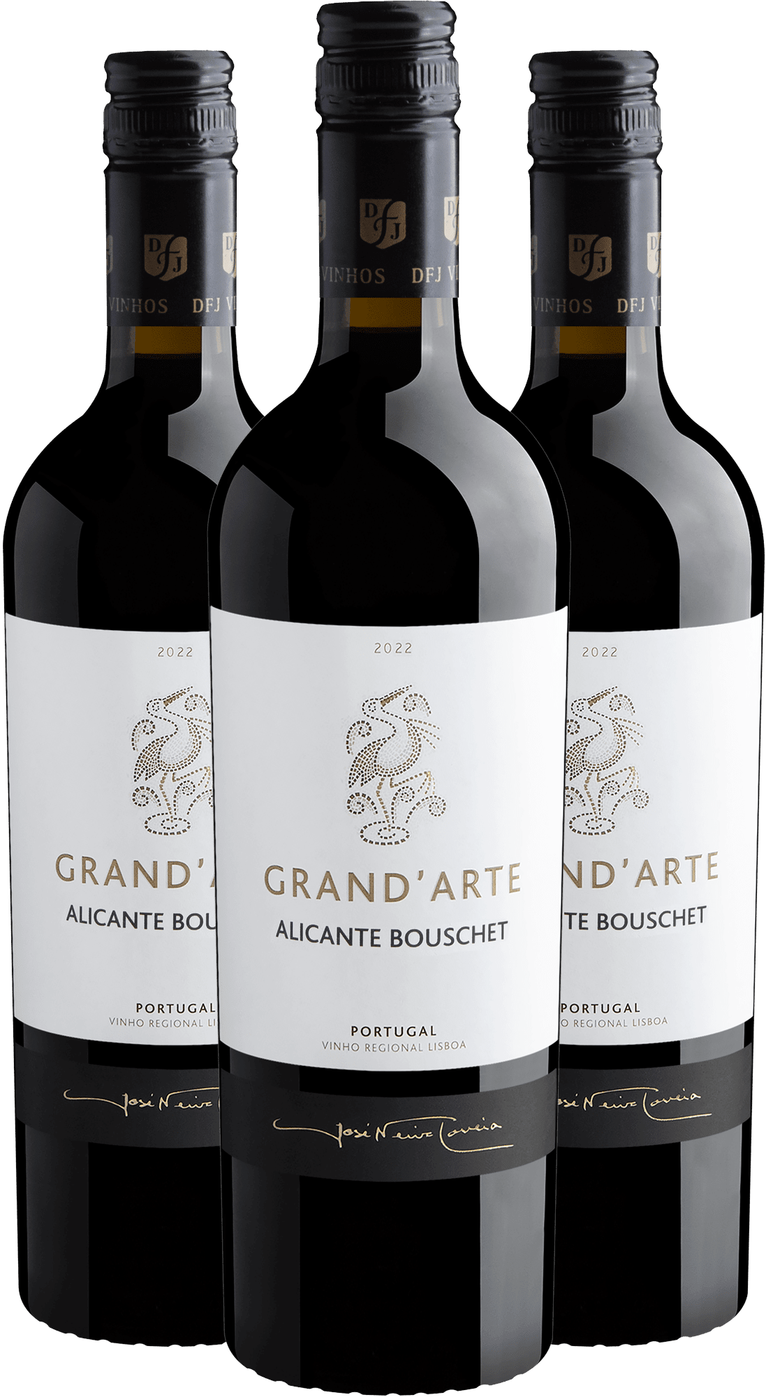 Kit 3 Grand'Arte Alicante Bouschet Vinho Regional Lisboa por R$79,90 cada garrafa