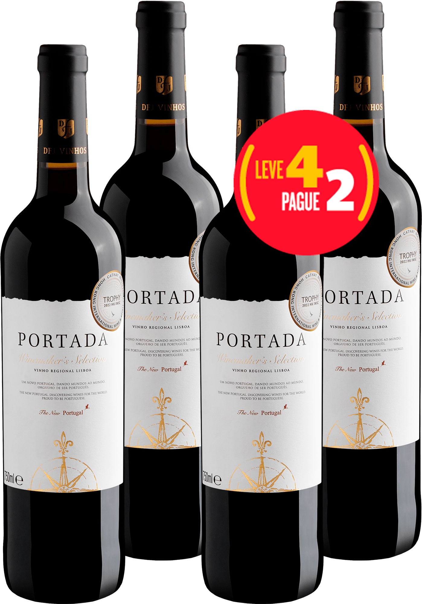 Kit Leve 4 Pague 2 Portada Winemaker's Selection + Frete Grátis*
