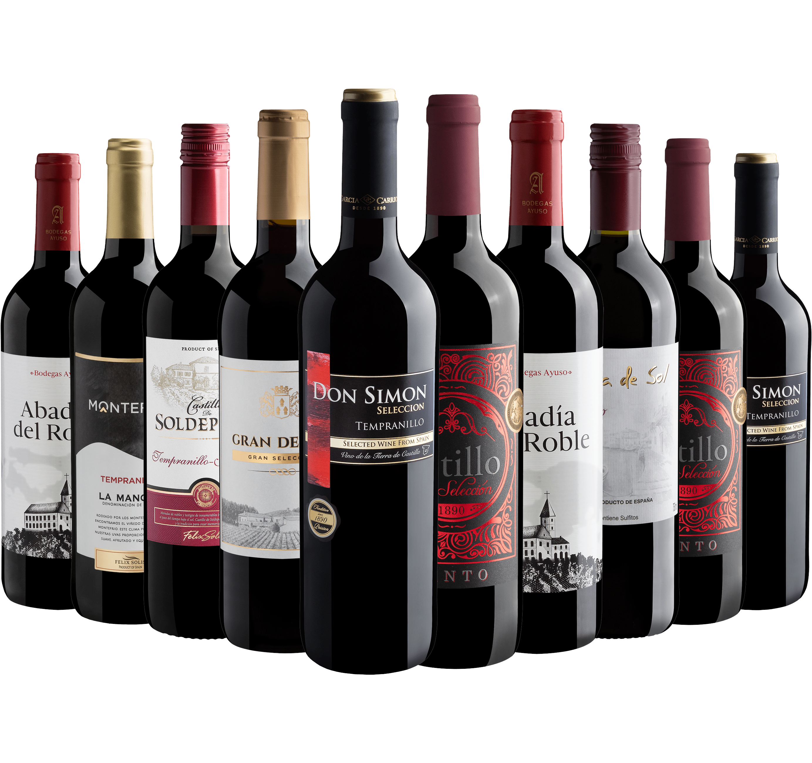 Kit Vinhos da Espanha | 10 garrafas por R$25,90 cada*
