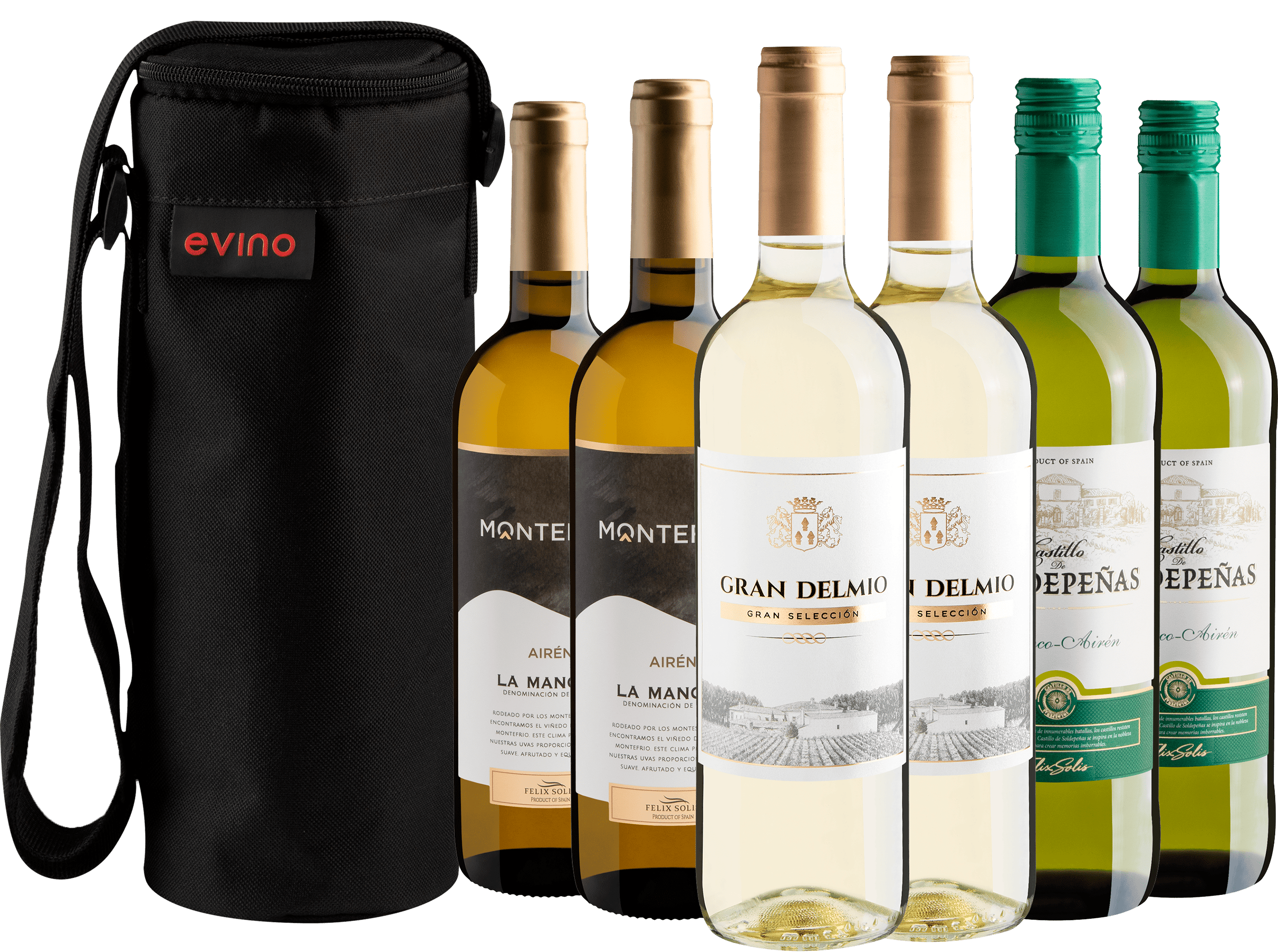 Kit 6 Vinhos Brancos Espanhóis + Bolsa Exclusiva*