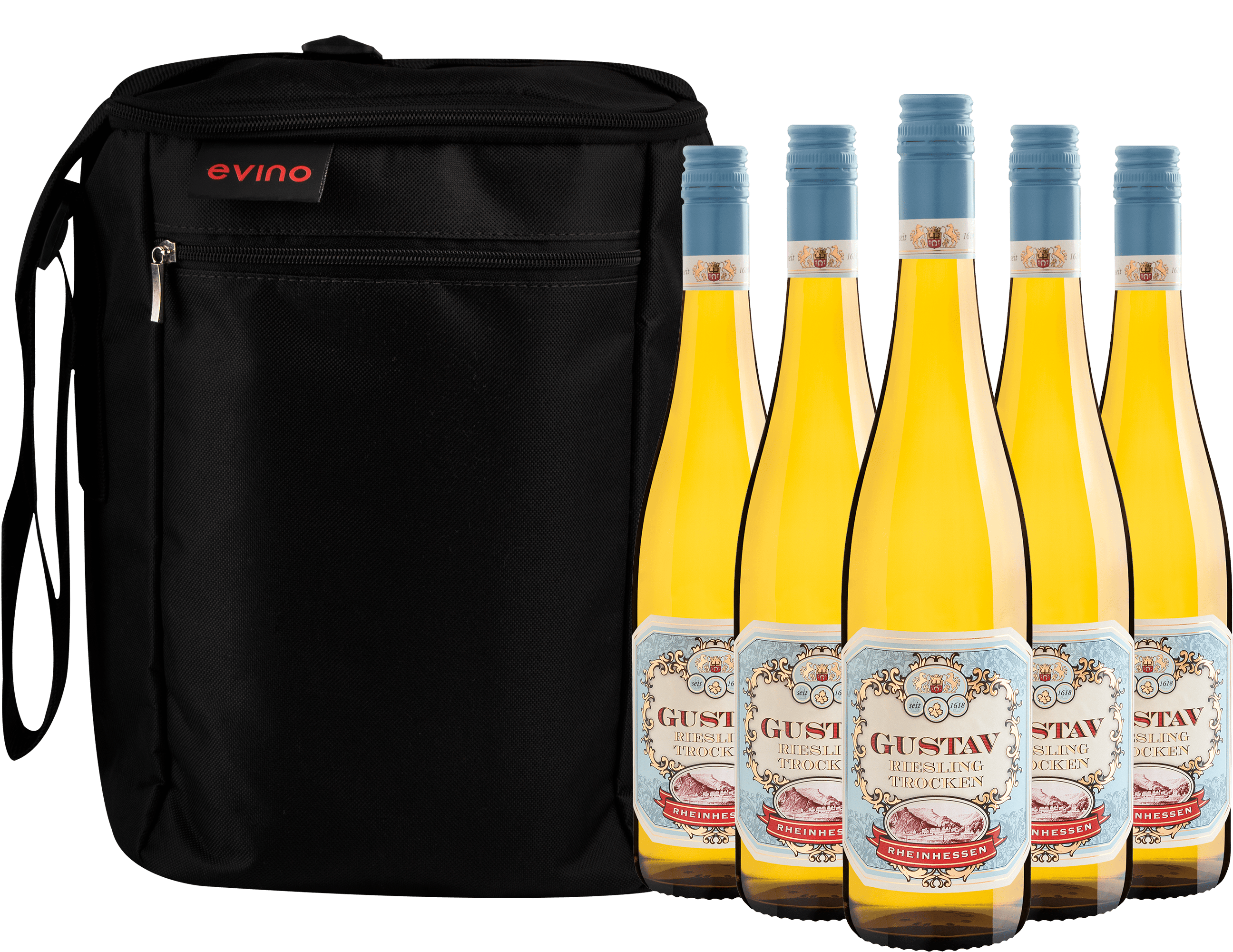 Kit 5 Gustav Riesling Trocken Rheinhessen + Bolsa Exclusiva