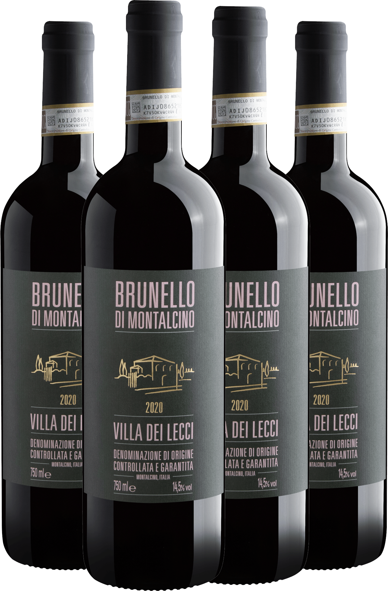 Kit 4 Villa dei Lecci Brunello di Montalcino DOCG por R$309,90 cada garrafa