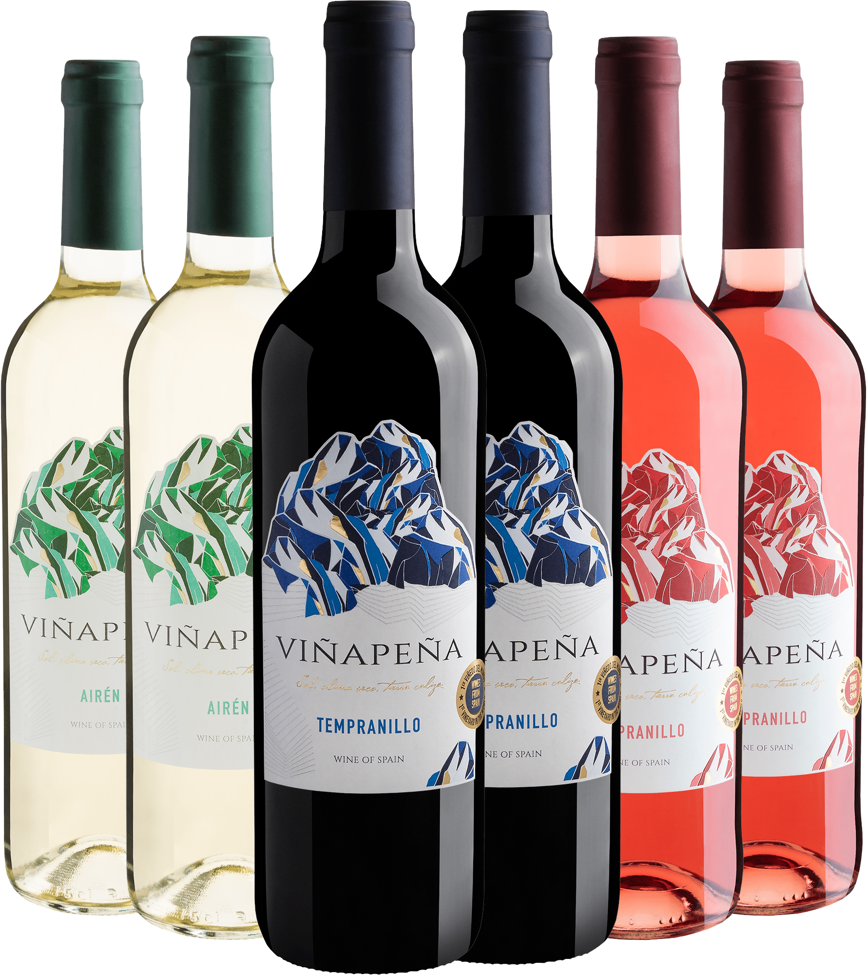 Kit Viñapeña: 2 Tintos + 2 Brancos + 2 Rosés