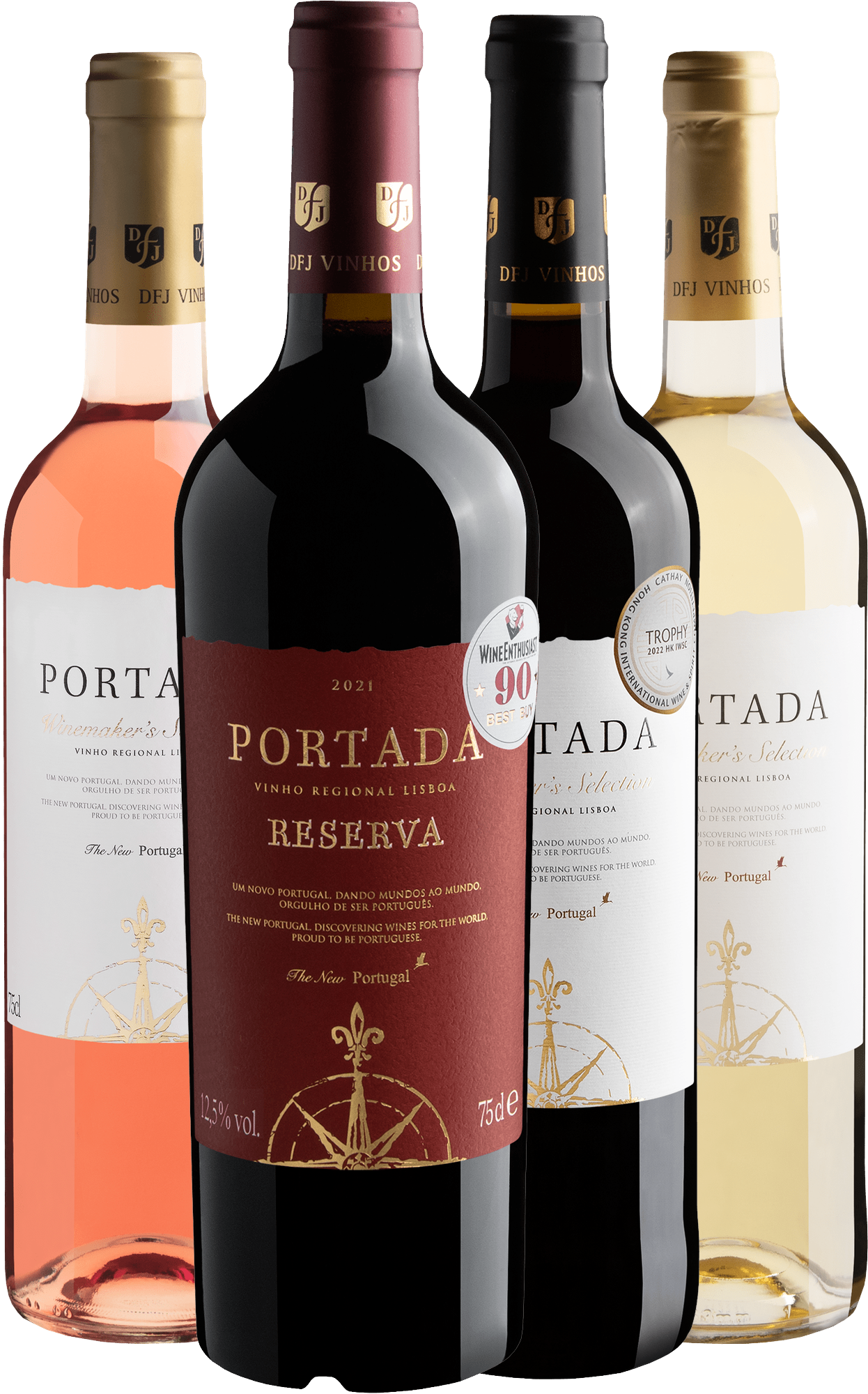 Kit Família Portada | 2 Tintos + 1 Branco + 1 Rosé