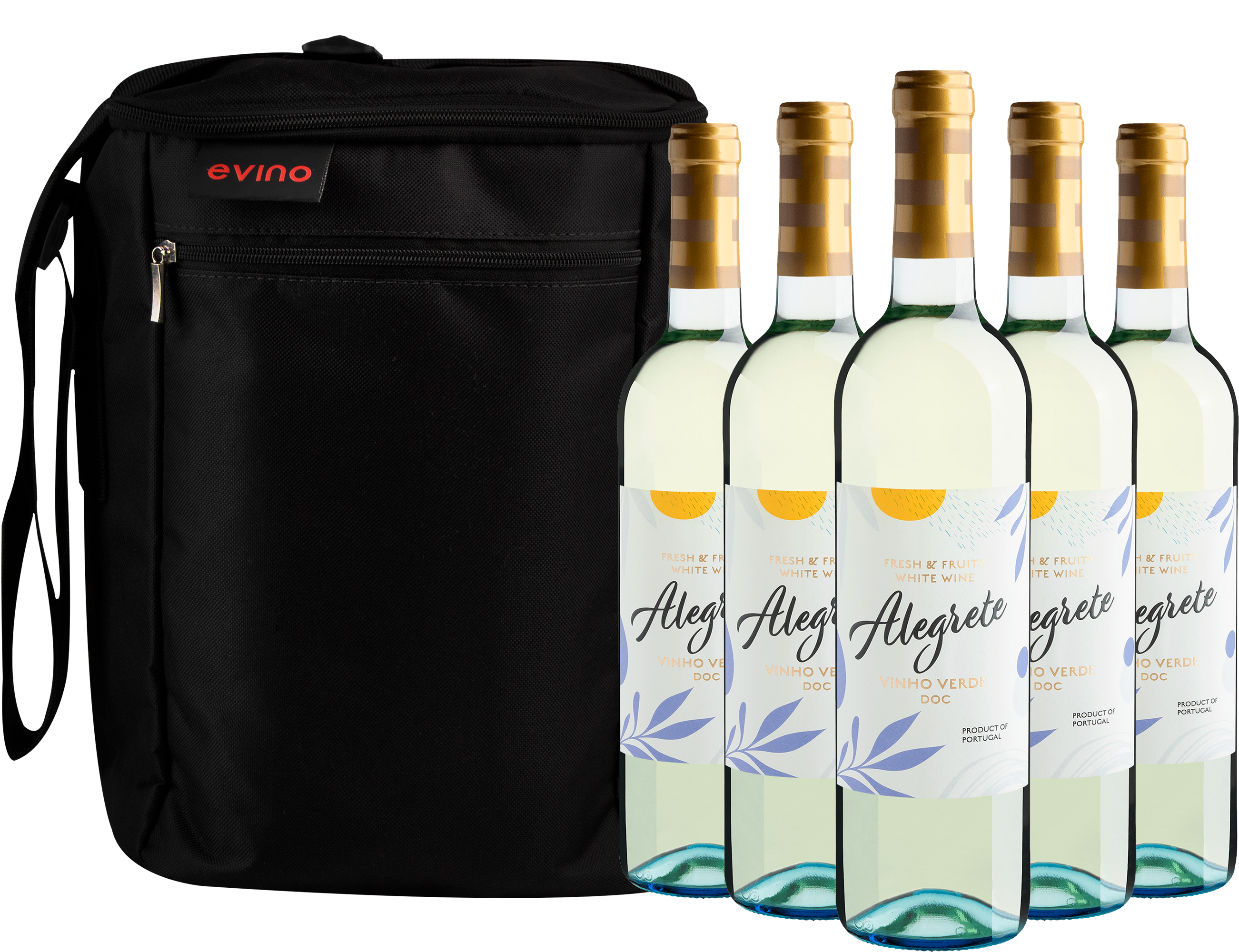 Kit 5 Alegrete Fresh & Fruity Vinho Verde DOC + Bolsa Exclusiva