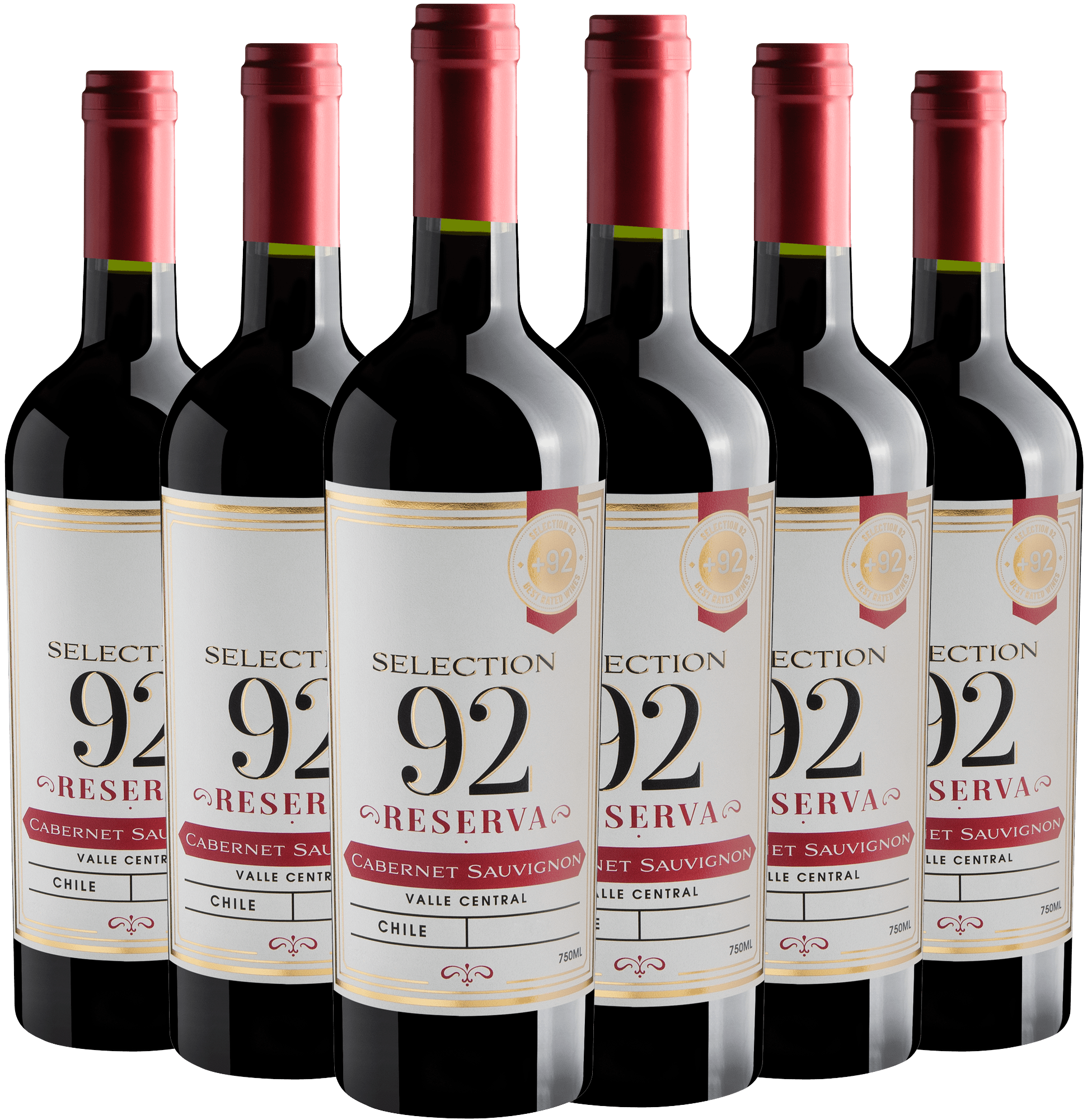 Kit 6 Selection 92 Reserva Cabernet Sauvignon Valle Central por R$23,90 cada garrafa*