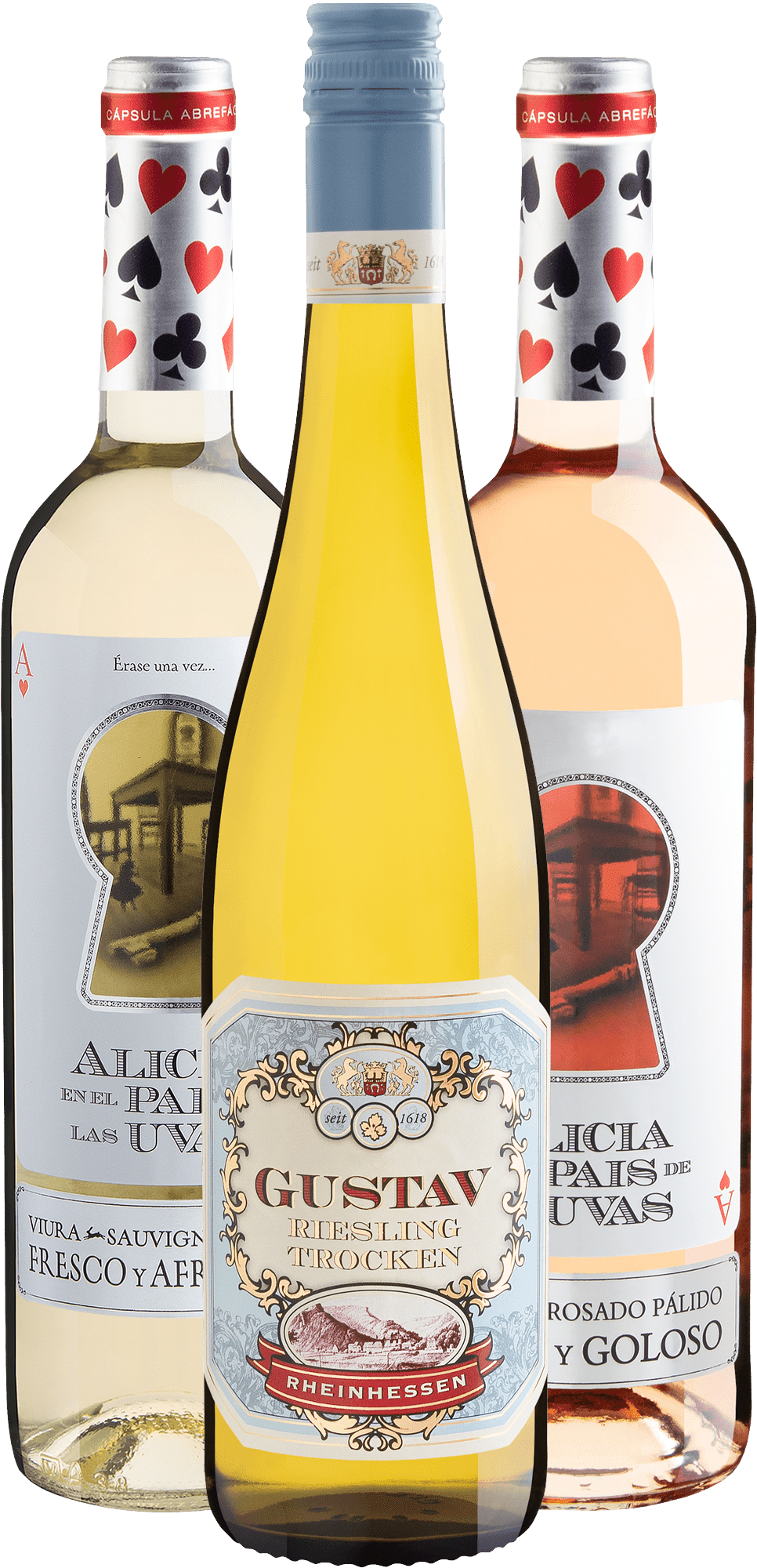Kit 3 Vinhos Refrescantes por R$44,90 cada garrafa