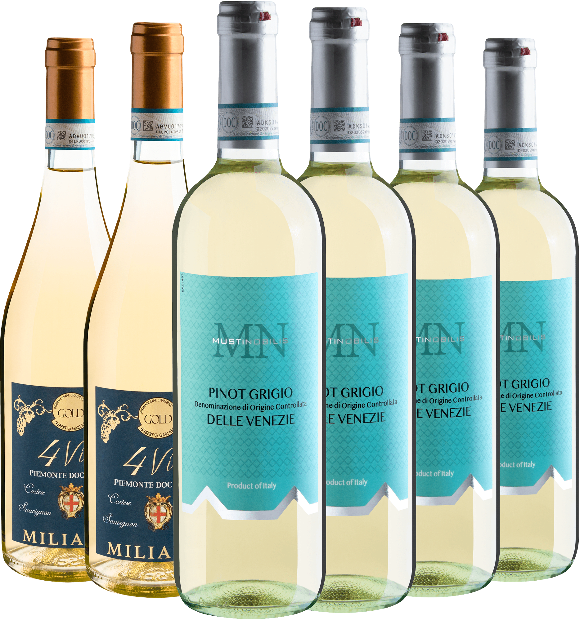 Kit Vinhos Italianos Refrescantes | 6 garrafas por R$53,23 cada