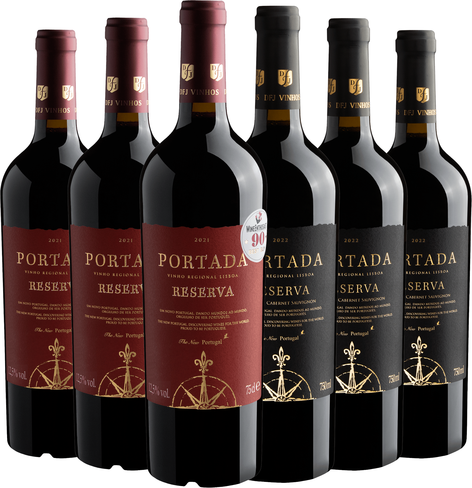 Kit Portada Reserva: 3 Tinto + 3 Black