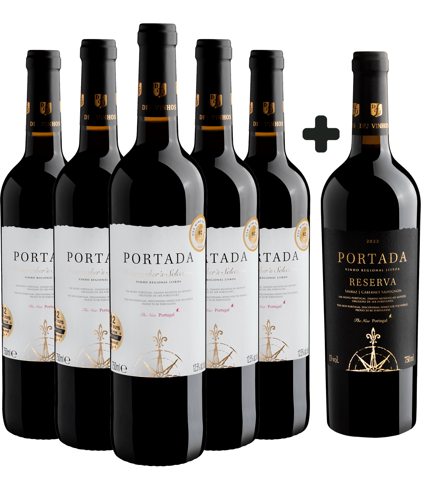 Kit Portada | 5 Winemaker's Selection por R$59,90 cada garrafa + 1 Reserva Black Grátis