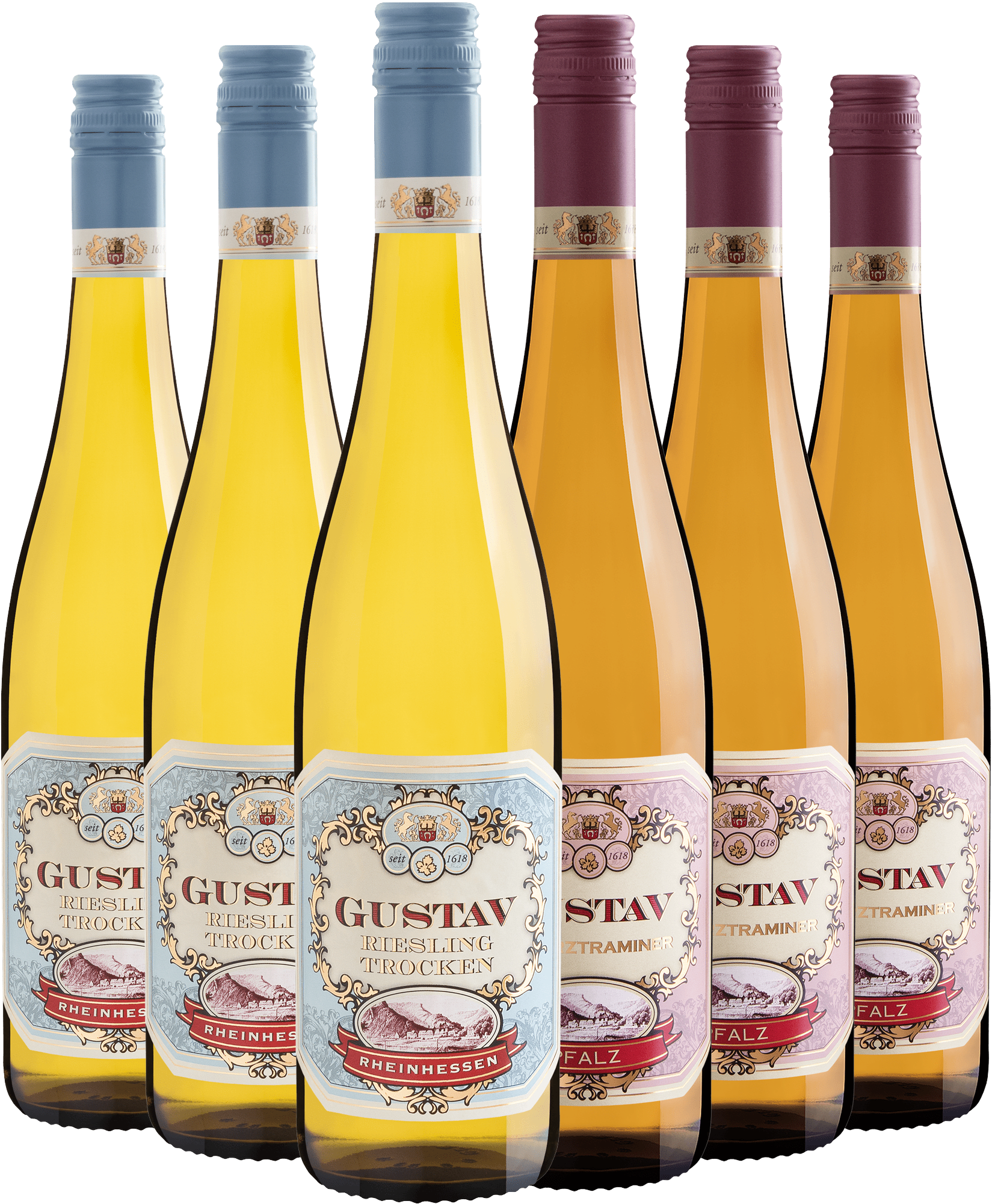 Kit Gustav: 3 Riesling + 3 Gewürztraminer