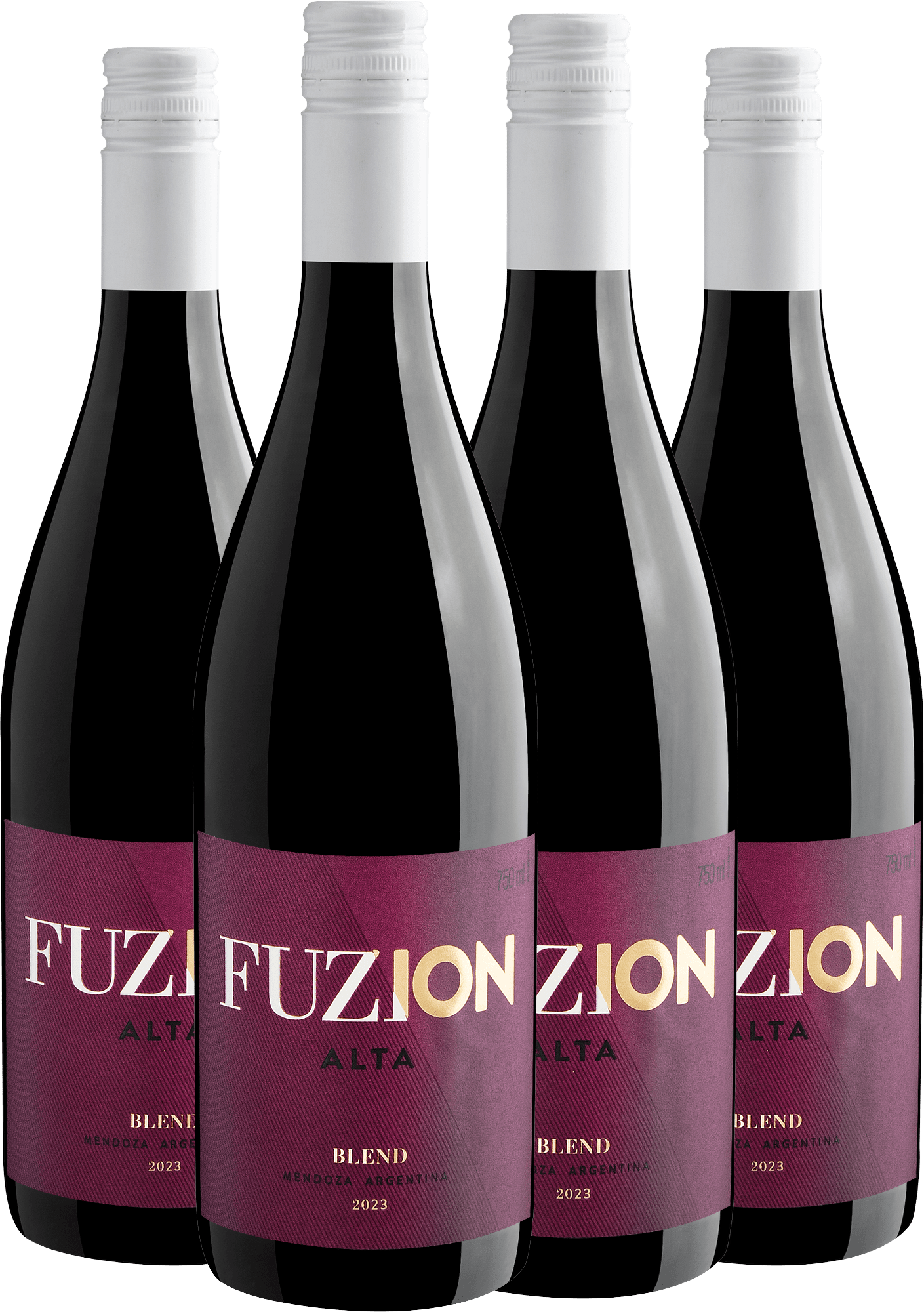 Kit 4 Fuzion Alta Blend por R$79,90 cada garrafa