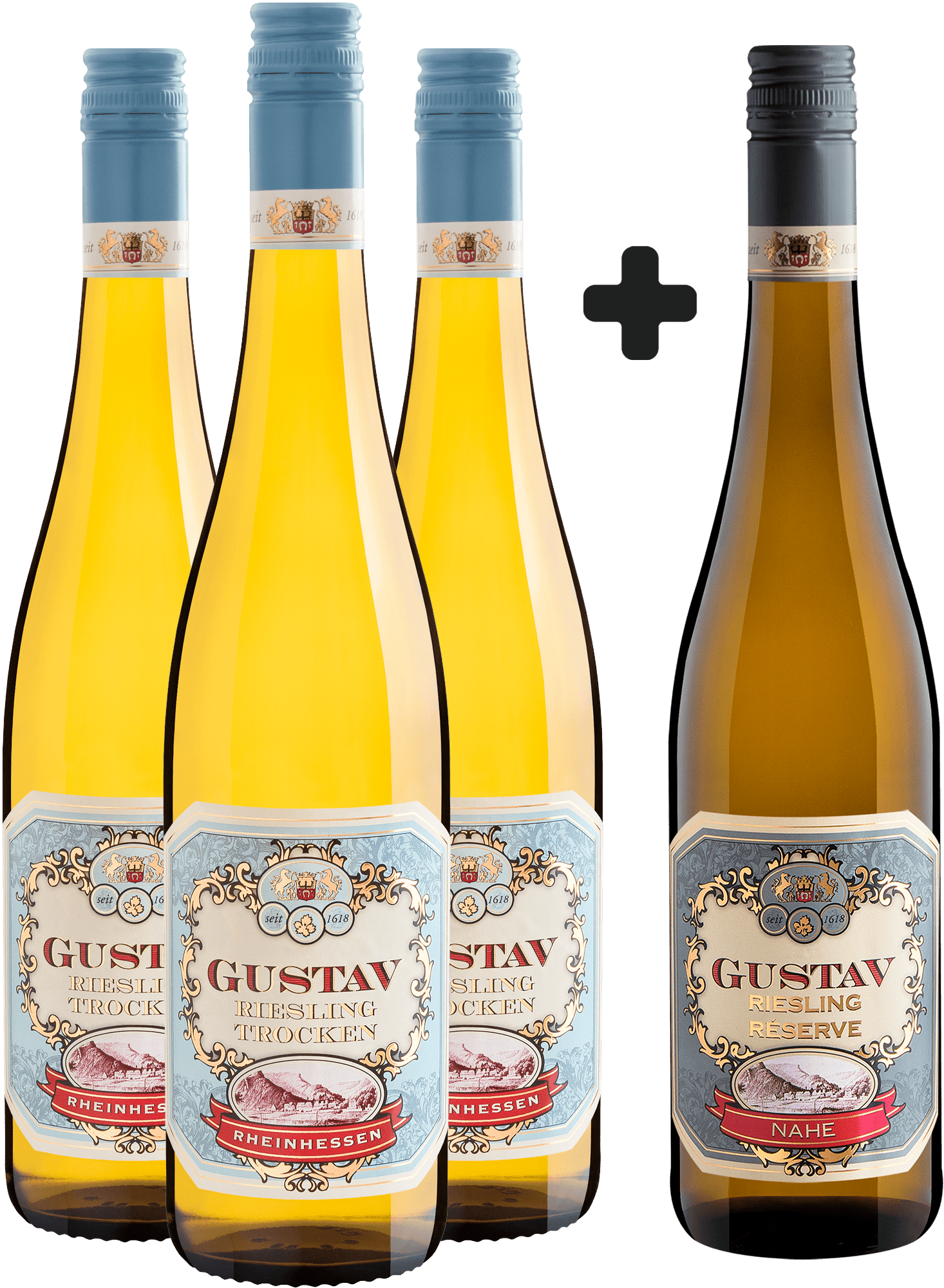 Kit 3 Gustav Riesling + 1 Gustav Reserve por R$69,90 cada