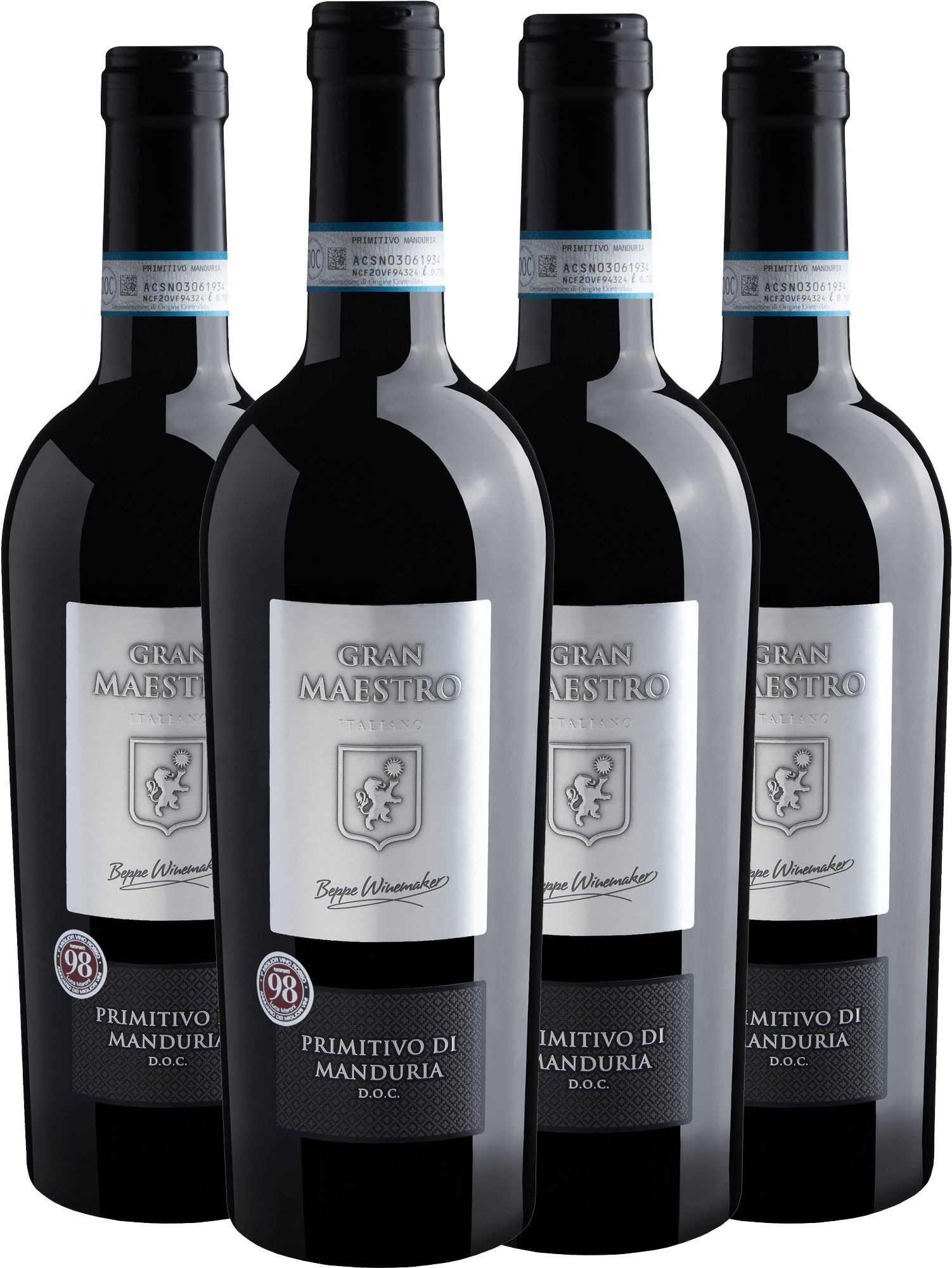 Kit 4 Gran Maestro Primitivo di Manduria DOC