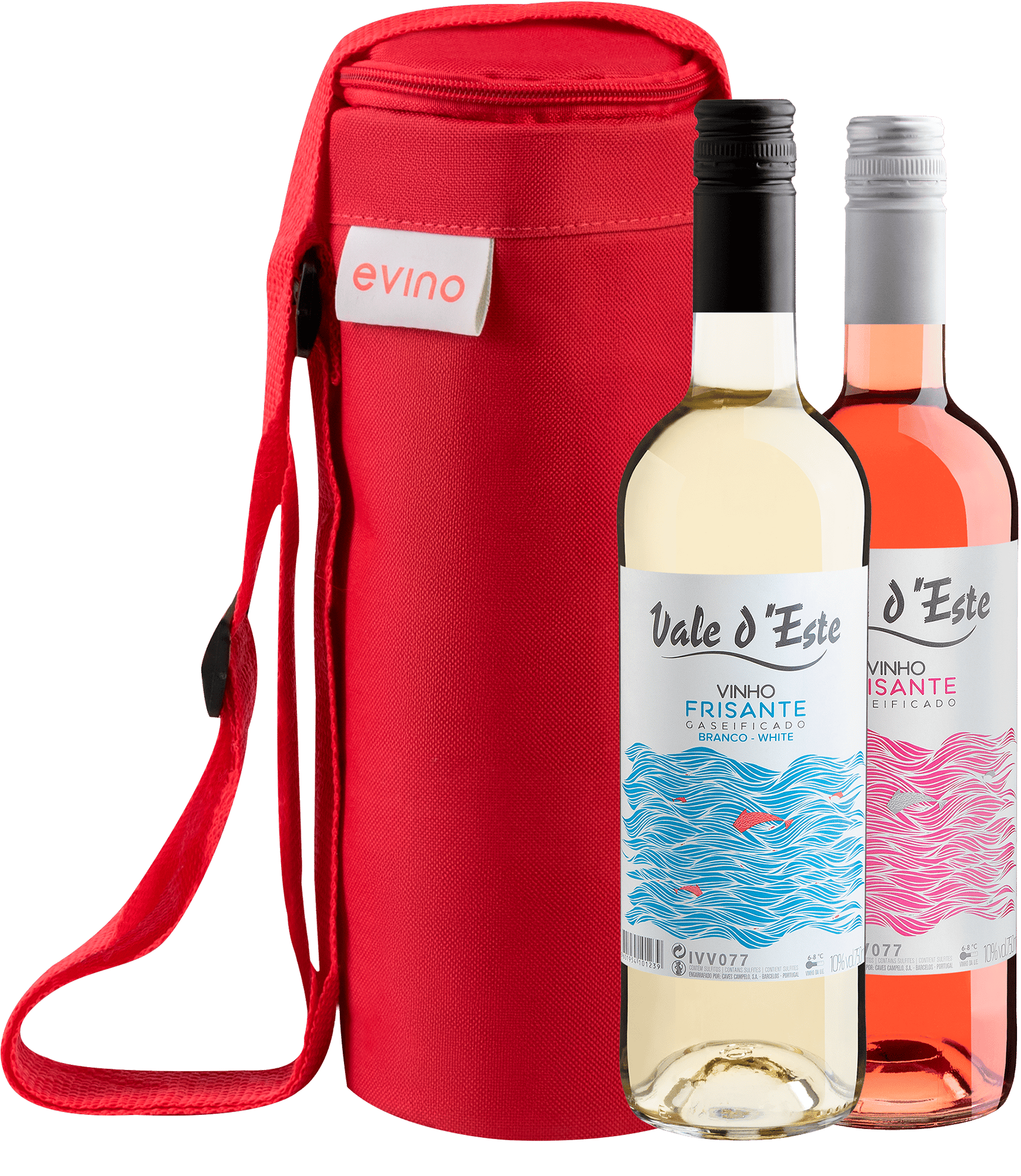 Kit Vale d’Este Frisante Gaseificado: 1 Branco + 1 Rosé + Bolsa Exclusiva