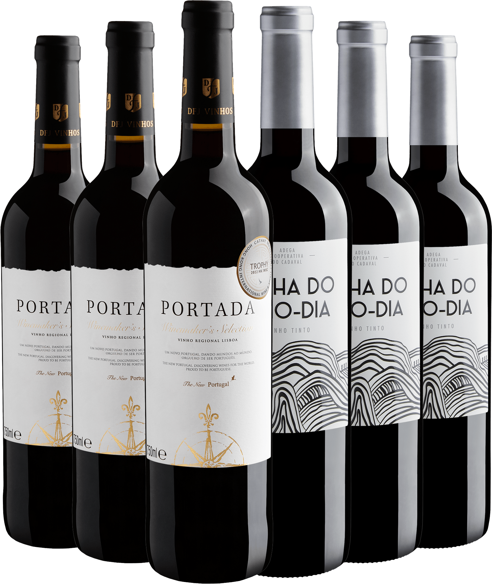 Kit 3 Portada Winemaker's + 3 Penha do Meio Dia Tinto por R$45,90 cada garrafa